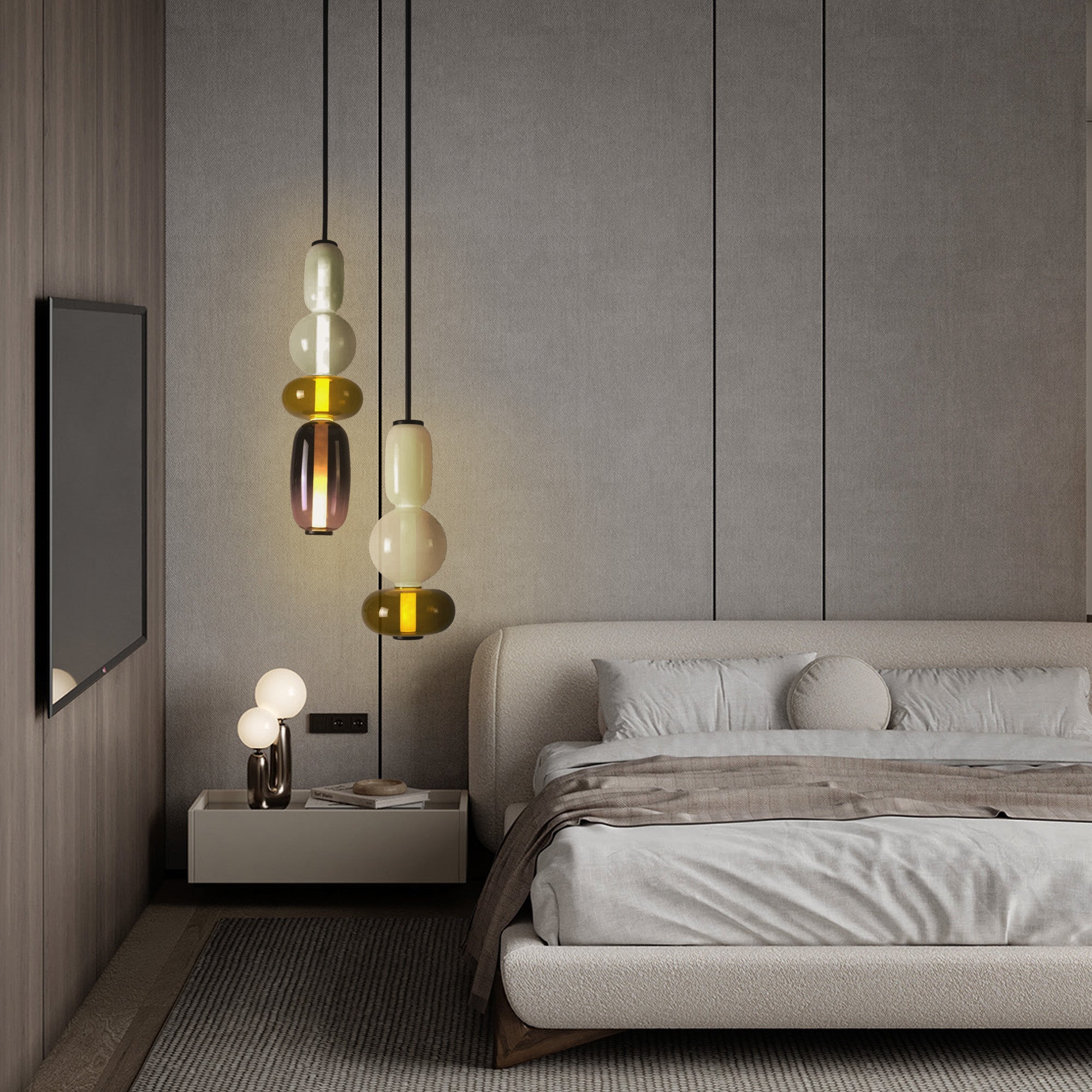 Stellar Strands Pendant Lamp 3-Glasses  CY-DD-1052-3G -  Pendant Lamps - ebarza Furniture UAE | Shop Modern Furniture in Abu Dhabi & Dubai - مفروشات ايبازرا في الامارات | تسوق اثاث عصري وديكورات مميزة في دبي وابوظبي