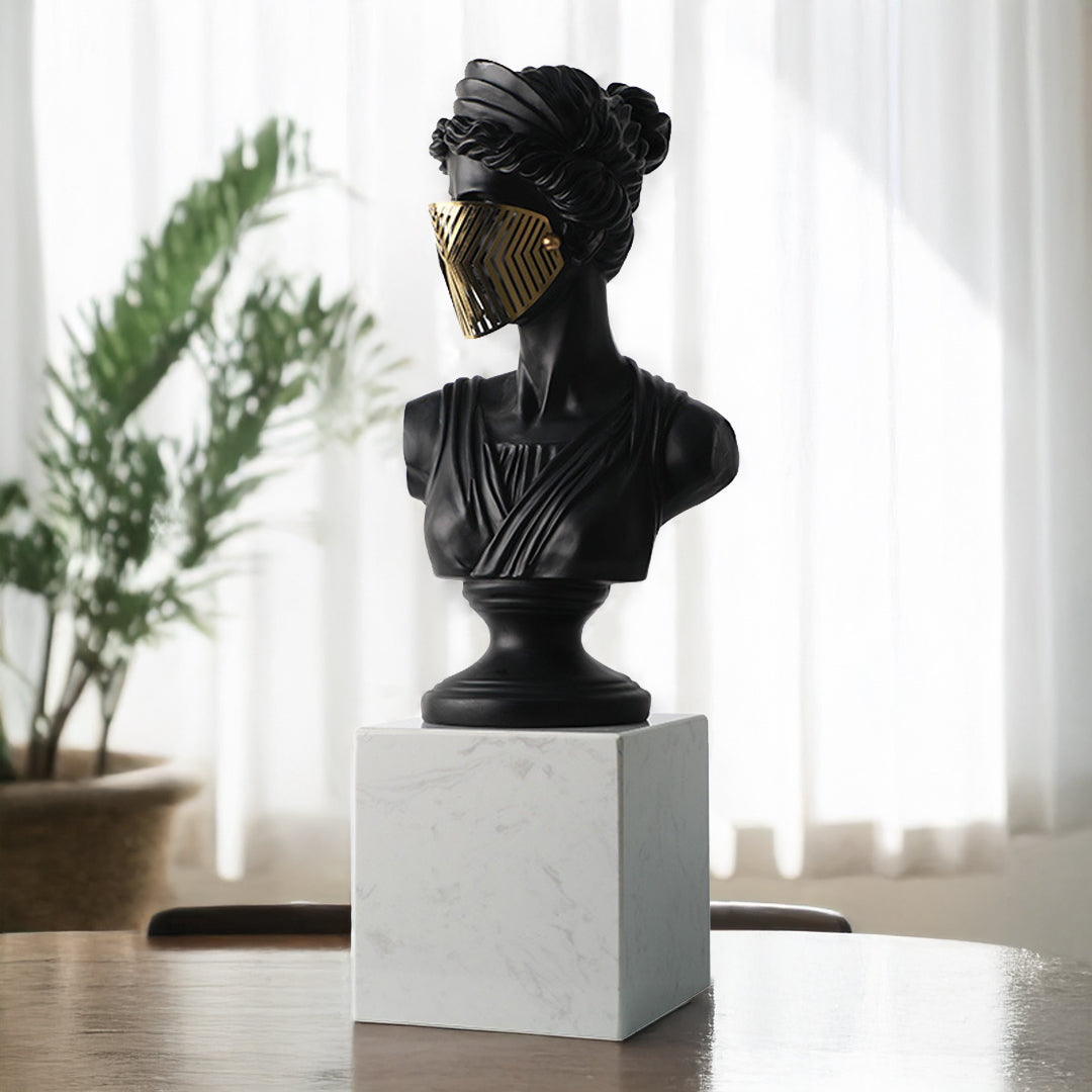 HEAD SCULPTURE H0786 -  Home Decor Figurines - ebarza Furniture UAE | Shop Modern Furniture in Abu Dhabi & Dubai - مفروشات ايبازرا في الامارات | تسوق اثاث عصري وديكورات مميزة في دبي وابوظبي