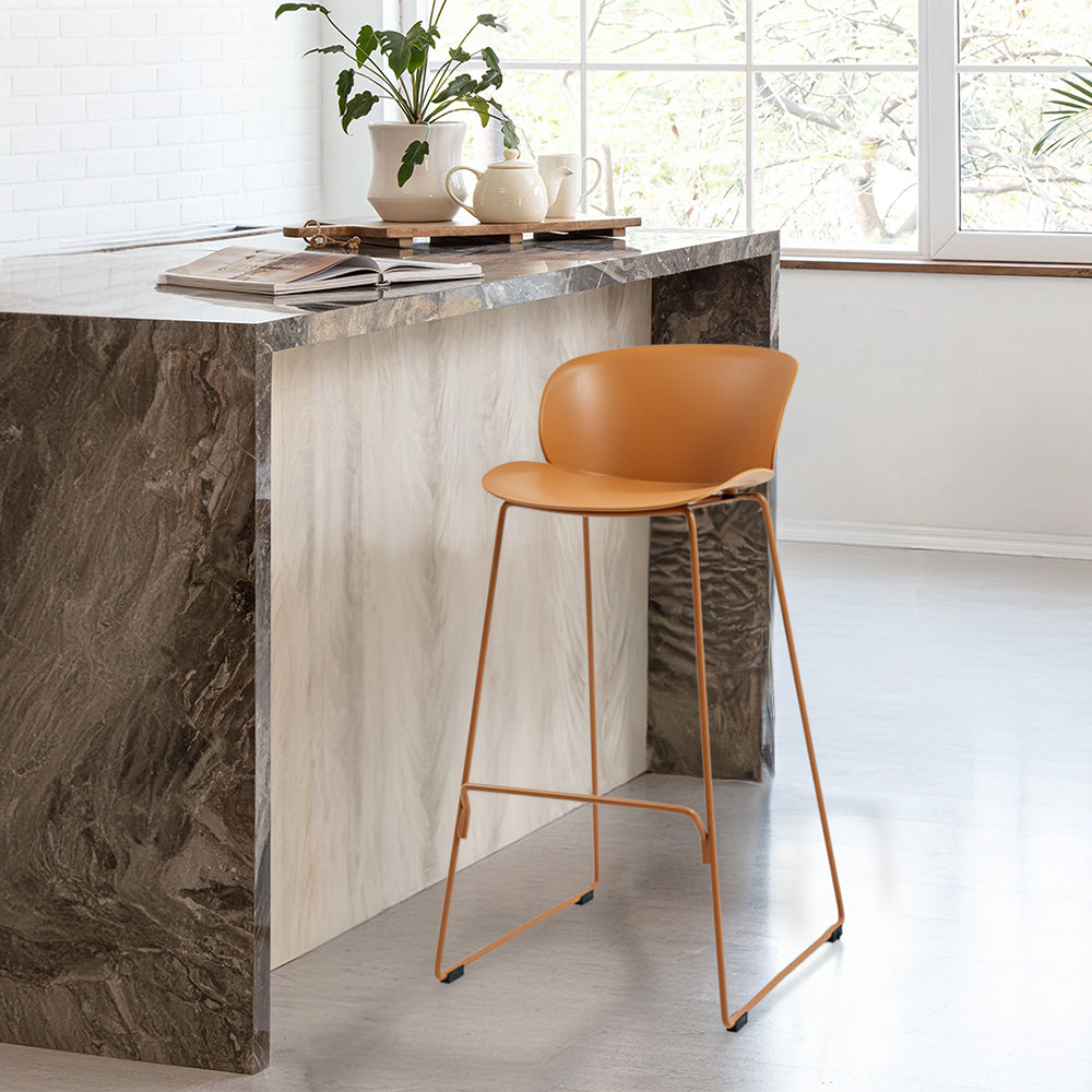 Caramel Bar Stool PC-163H(75) -  Bar Stools - ebarza Furniture UAE | Shop Modern Furniture in Abu Dhabi & Dubai - مفروشات ايبازرا في الامارات | تسوق اثاث عصري وديكورات مميزة في دبي وابوظبي