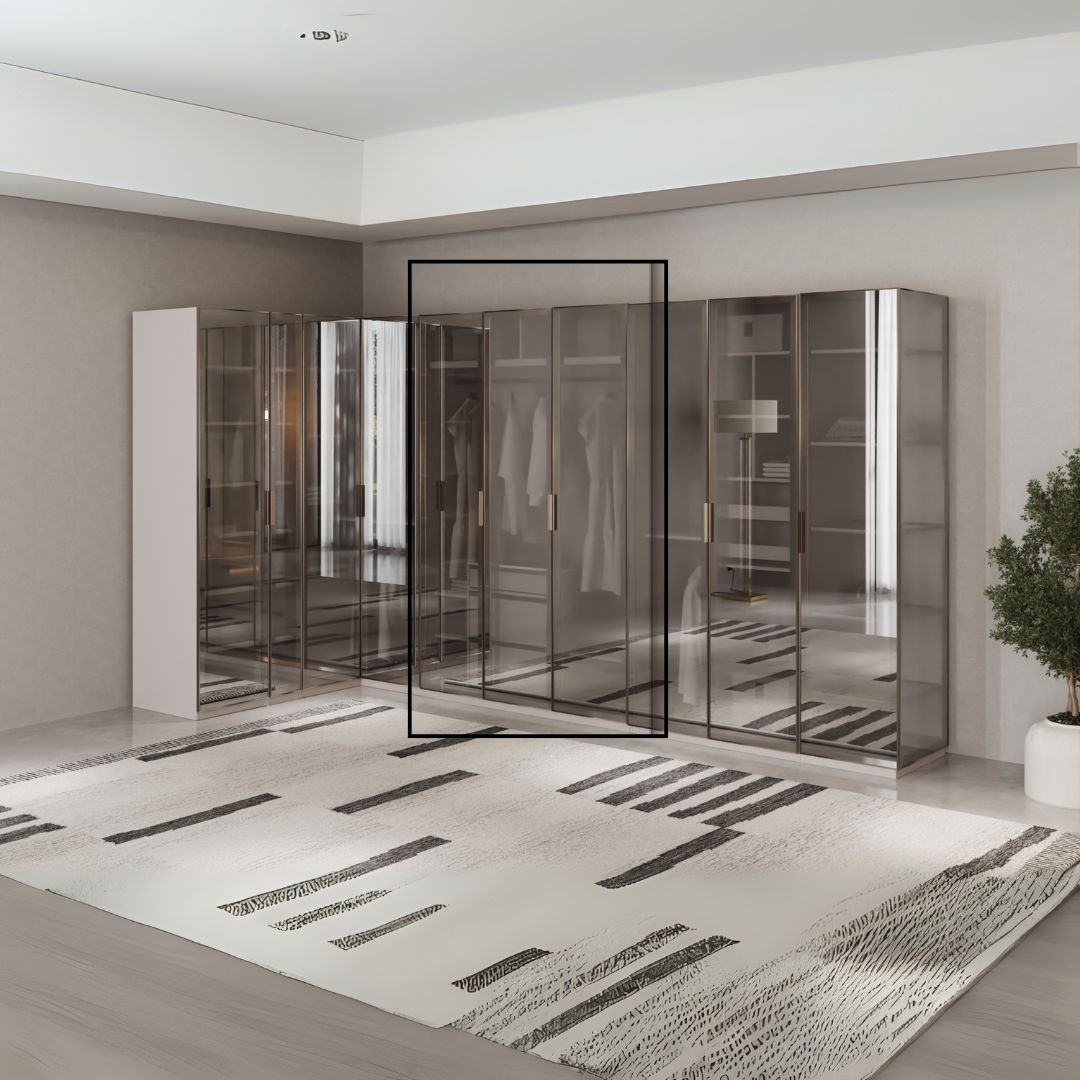 Pre-order 25 Days Delivery Cashmere 150 cm Accordion Door Wardrobe -  Cabinets - ebarza Furniture UAE | Shop Modern Furniture in Abu Dhabi & Dubai - مفروشات ايبازرا في الامارات | تسوق اثاث عصري وديكورات مميزة في دبي وابوظبي