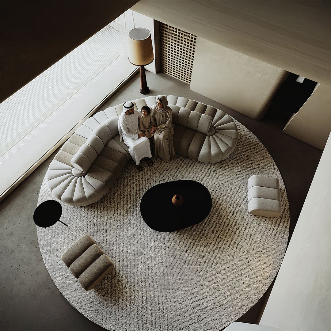 Chameleon Sofa Curved Pouf - H-5228-Ottoman -  Sofas - ebarza Furniture UAE | Shop Modern Furniture in Abu Dhabi & Dubai - مفروشات ايبازرا في الامارات | تسوق اثاث عصري وديكورات مميزة في دبي وابوظبي