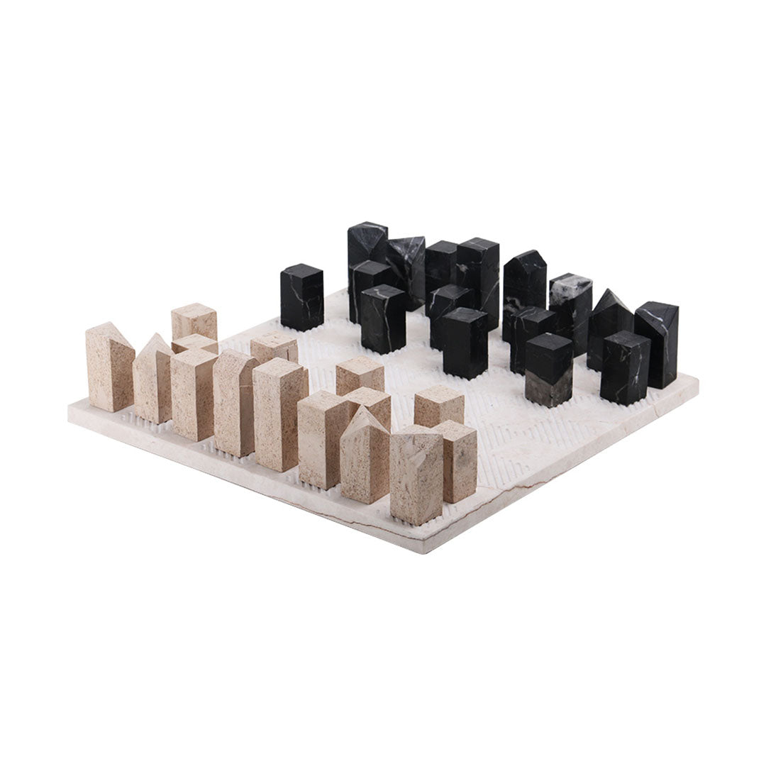 Chessboard Beige & Black - KG3003 -  Home Decor Figurines - ebarza Furniture UAE | Shop Modern Furniture in Abu Dhabi & Dubai - مفروشات ايبازرا في الامارات | تسوق اثاث عصري وديكورات مميزة في دبي وابوظبي