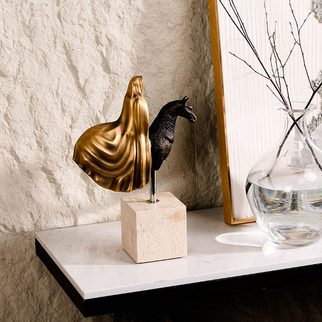 Cloak Rider Statue Sculpture - KA4123 -  Home Decor Figurines - ebarza Furniture UAE | Shop Modern Furniture in Abu Dhabi & Dubai - مفروشات ايبازرا في الامارات | تسوق اثاث عصري وديكورات مميزة في دبي وابوظبي