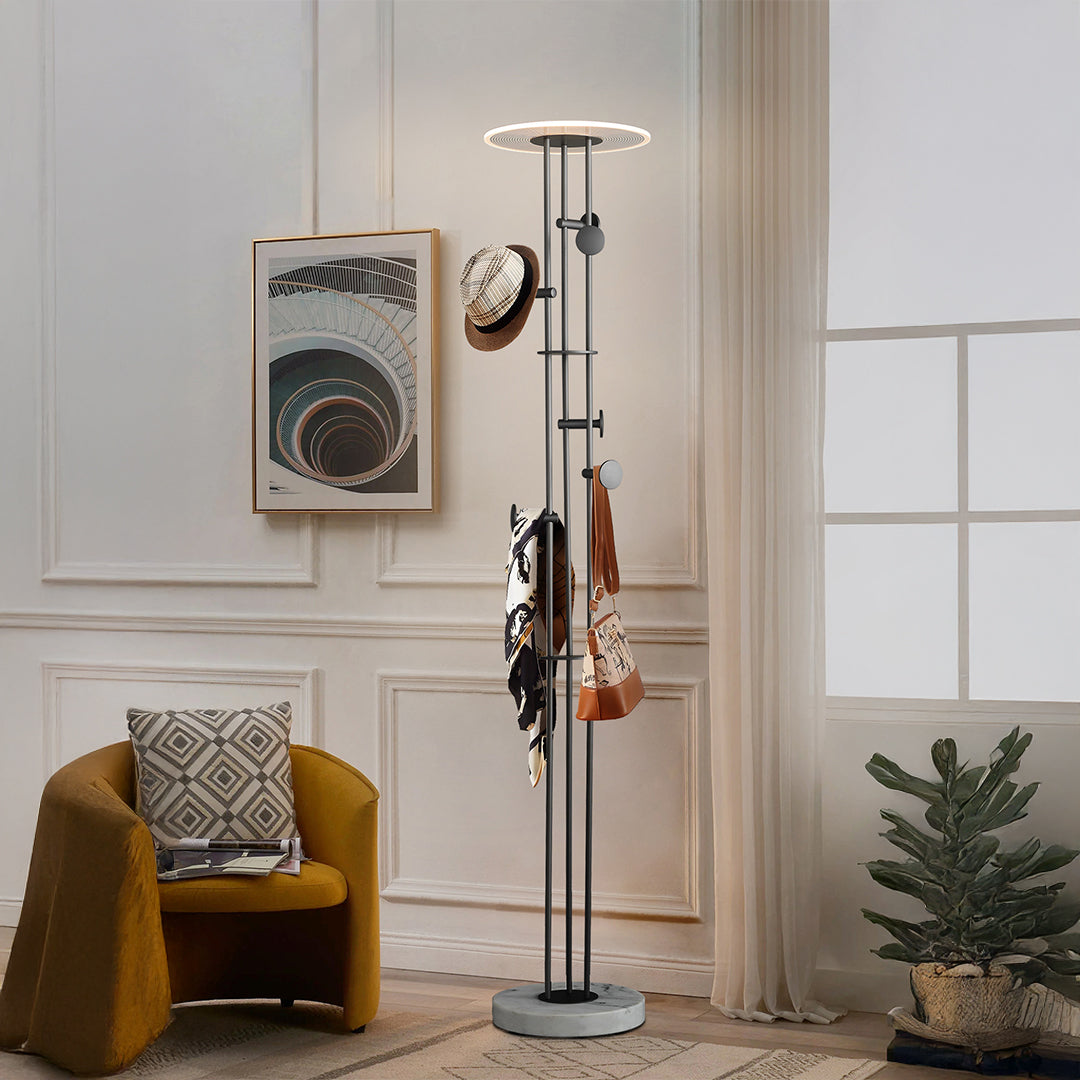 Pre-order 45 Days Delivery Eon Clothing Hanger With LED Floor Lamp MA06126F-001 -  Hangers - ebarza Furniture UAE | Shop Modern Furniture in Abu Dhabi & Dubai - مفروشات ايبازرا في الامارات | تسوق اثاث عصري وديكورات مميزة في دبي وابوظبي