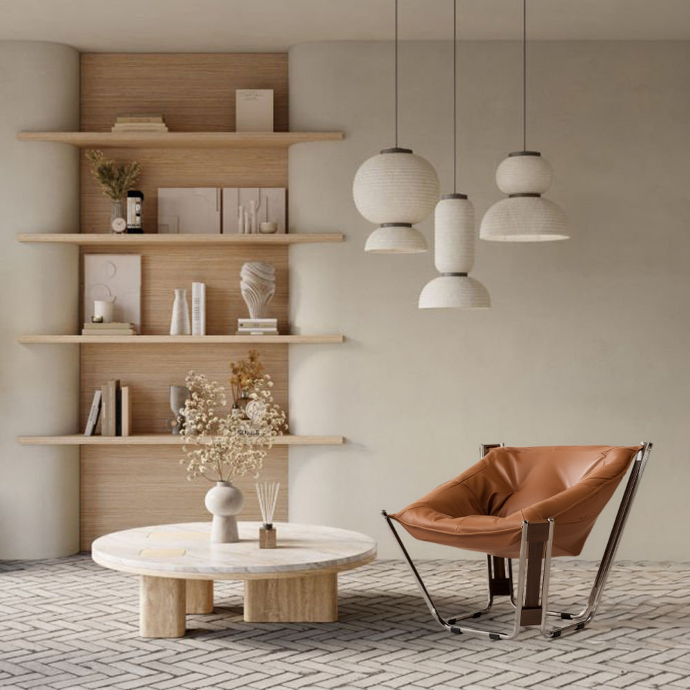Cocoon Lounge Chair - PS-A179 -Br -  Lounge Chairs - ebarza Furniture UAE | Shop Modern Furniture in Abu Dhabi & Dubai - مفروشات ايبازرا في الامارات | تسوق اثاث عصري وديكورات مميزة في دبي وابوظبي