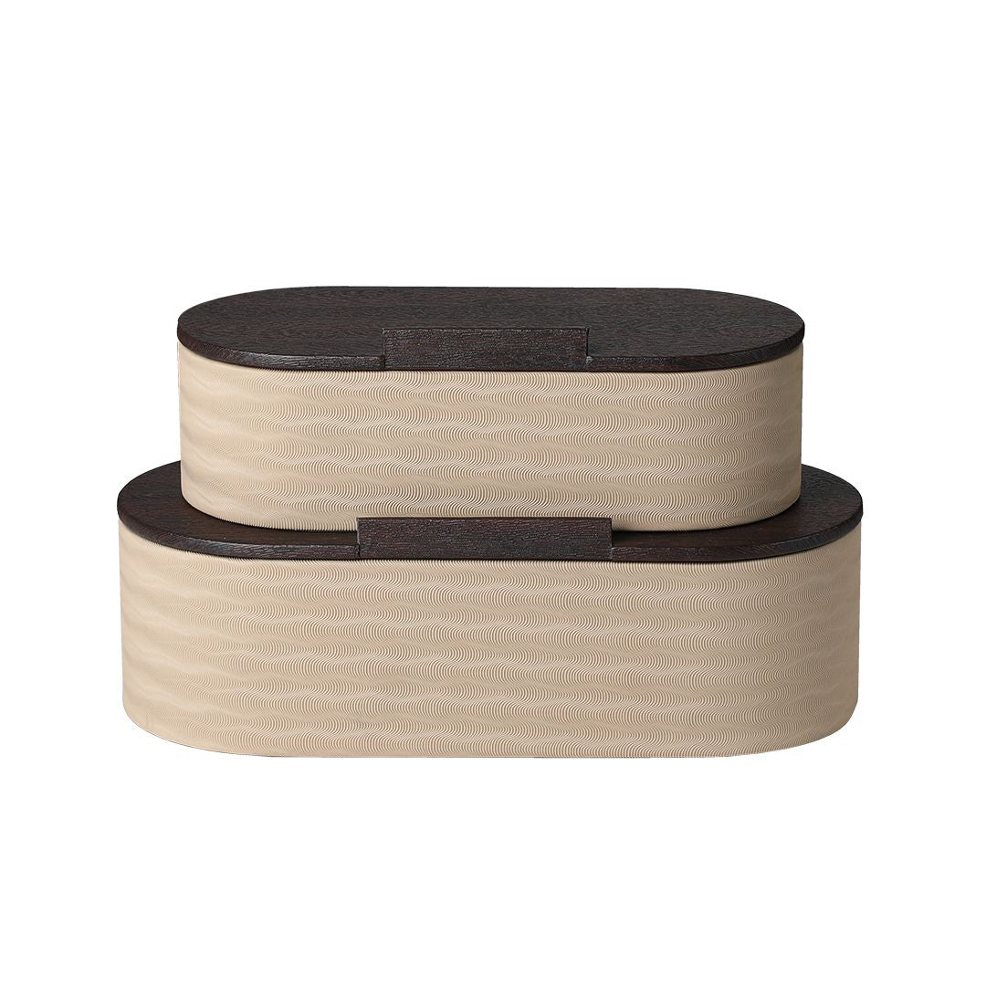 Corrugated Round Edge Box Coffee B - FB-PG24010B -  Home Decor Figurines - ebarza Furniture UAE | Shop Modern Furniture in Abu Dhabi & Dubai - مفروشات ايبازرا في الامارات | تسوق اثاث عصري وديكورات مميزة في دبي وابوظبي