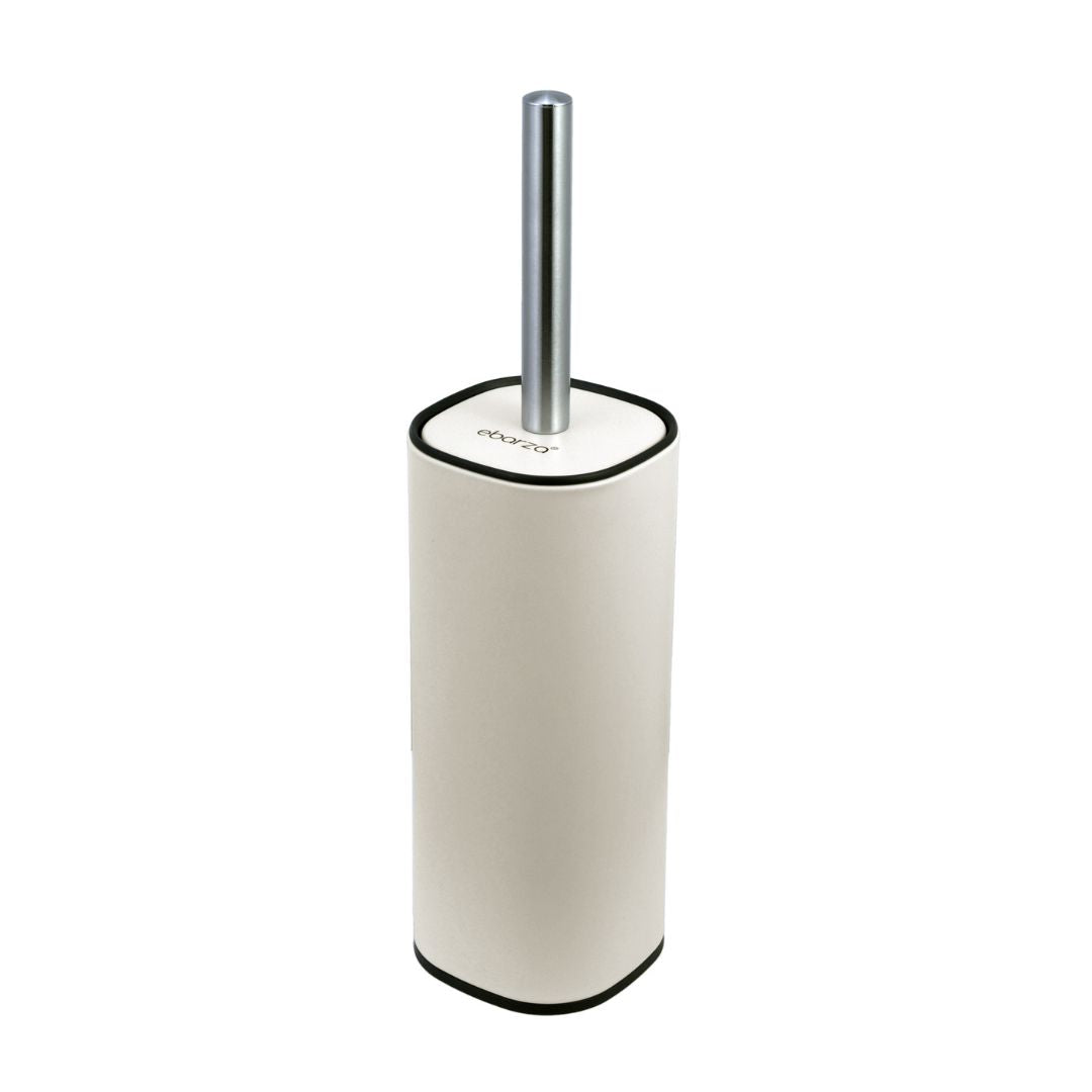 Cream Toilet Brush With Holder - 34054P -  Bathroom Accessories - ebarza Furniture UAE | Shop Modern Furniture in Abu Dhabi & Dubai - مفروشات ايبازرا في الامارات | تسوق اثاث عصري وديكورات مميزة في دبي وابوظبي