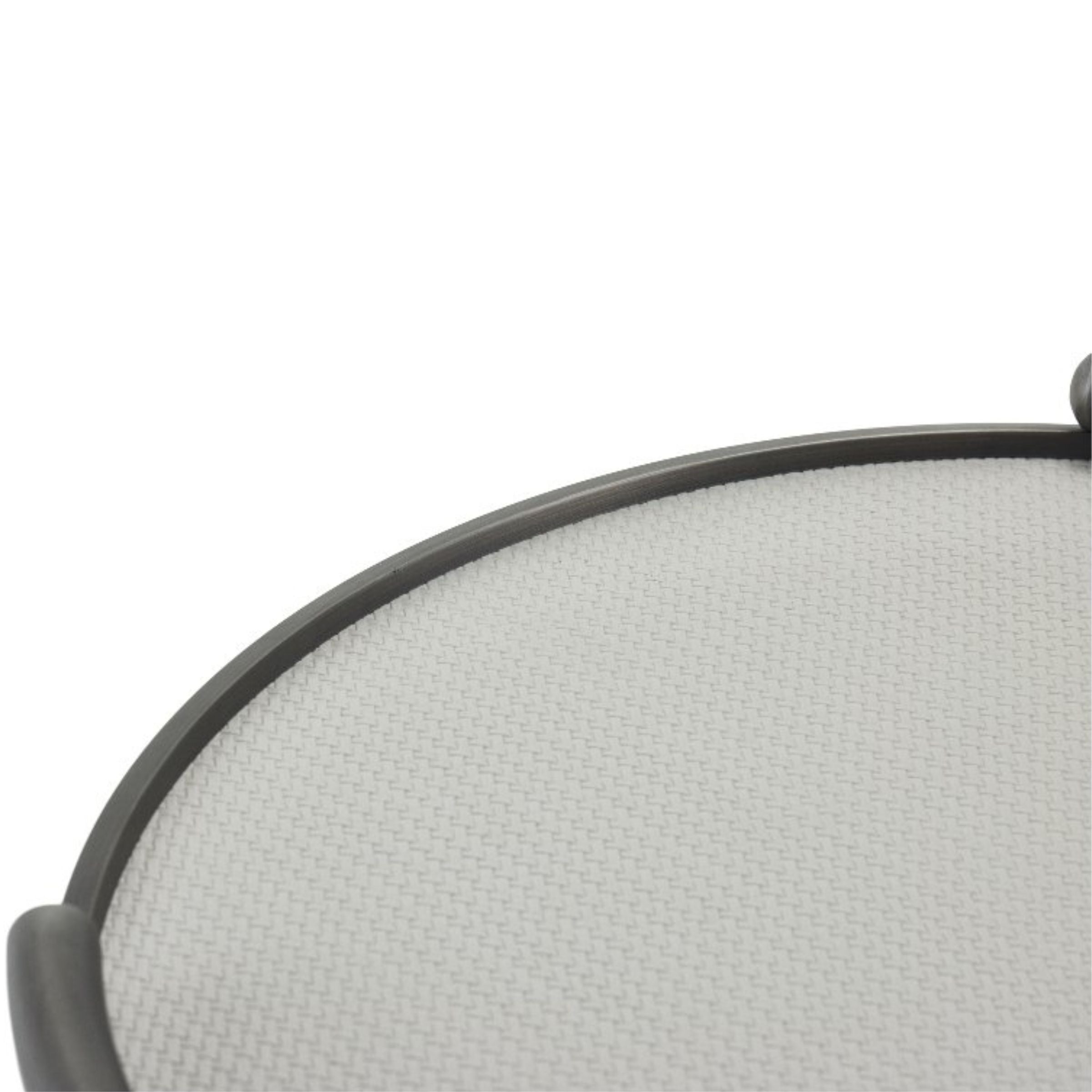 LIGHT GREY & BRUSHED METAL ROUND LEATHER TRAY DD210942A -  Trays - ebarza Furniture UAE | Shop Modern Furniture in Abu Dhabi & Dubai - مفروشات ايبازرا في الامارات | تسوق اثاث عصري وديكورات مميزة في دبي وابوظبي