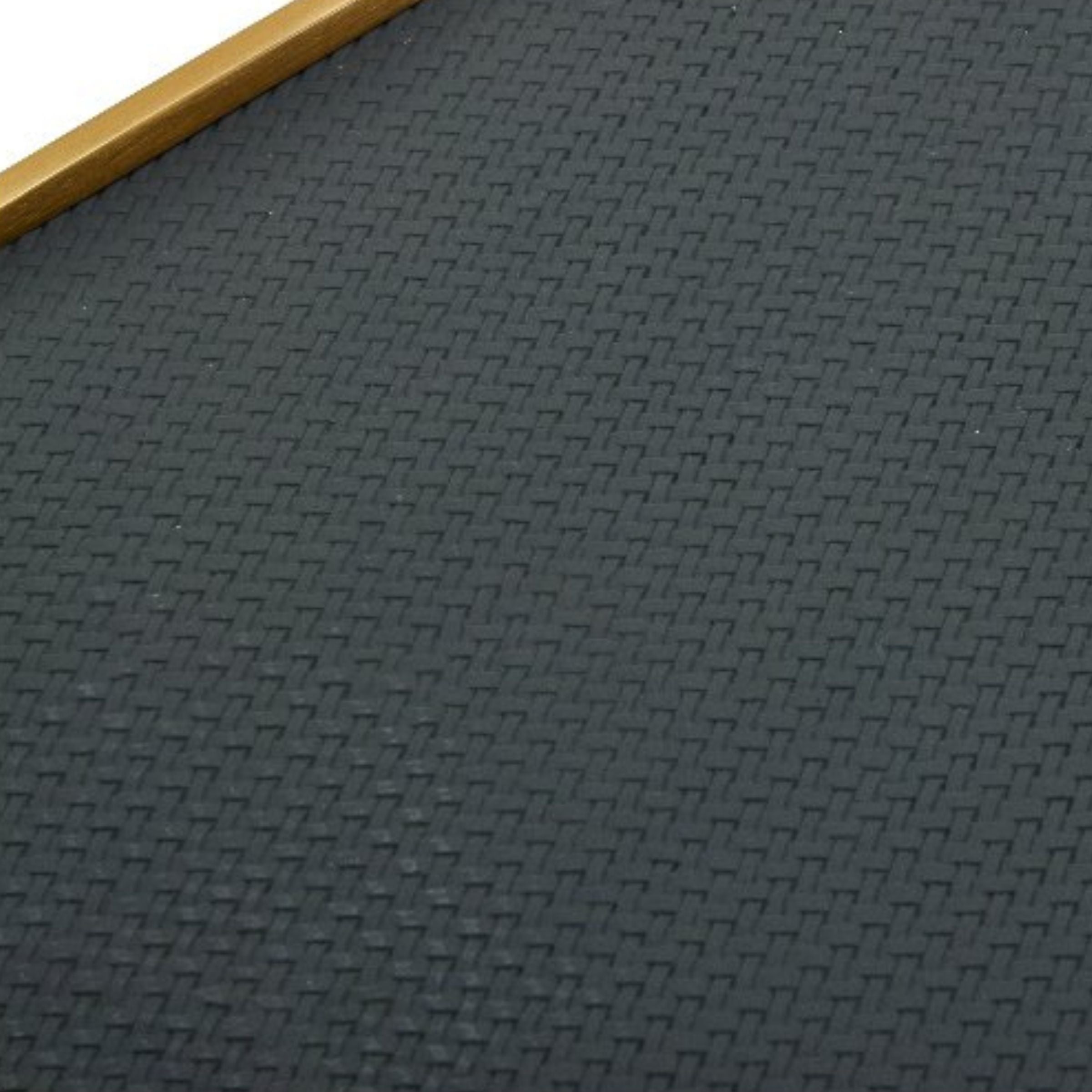 BLACK & BRUSHED GOLD OVAL LEATHER TRAY DD210943D -  Trays - ebarza Furniture UAE | Shop Modern Furniture in Abu Dhabi & Dubai - مفروشات ايبازرا في الامارات | تسوق اثاث عصري وديكورات مميزة في دبي وابوظبي