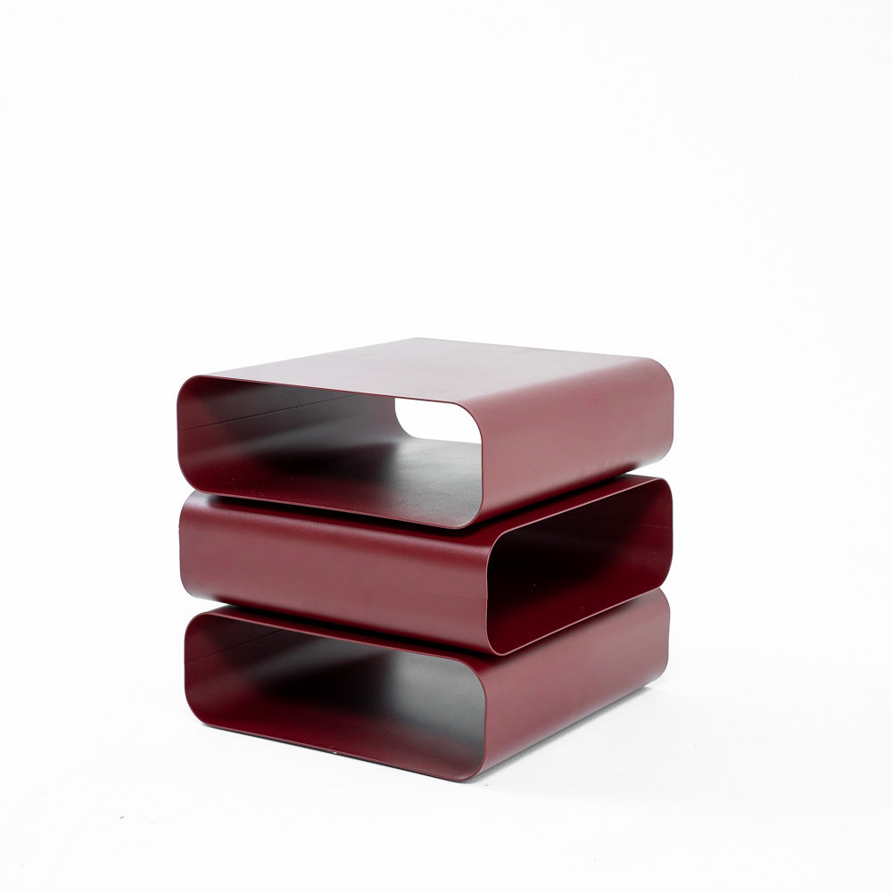 3 Layer Claret Side Table/Bedside Table BB-015 -  Side Tables - ebarza Furniture UAE | Shop Modern Furniture in Abu Dhabi & Dubai - مفروشات ايبازرا في الامارات | تسوق اثاث عصري وديكورات مميزة في دبي وابوظبي
