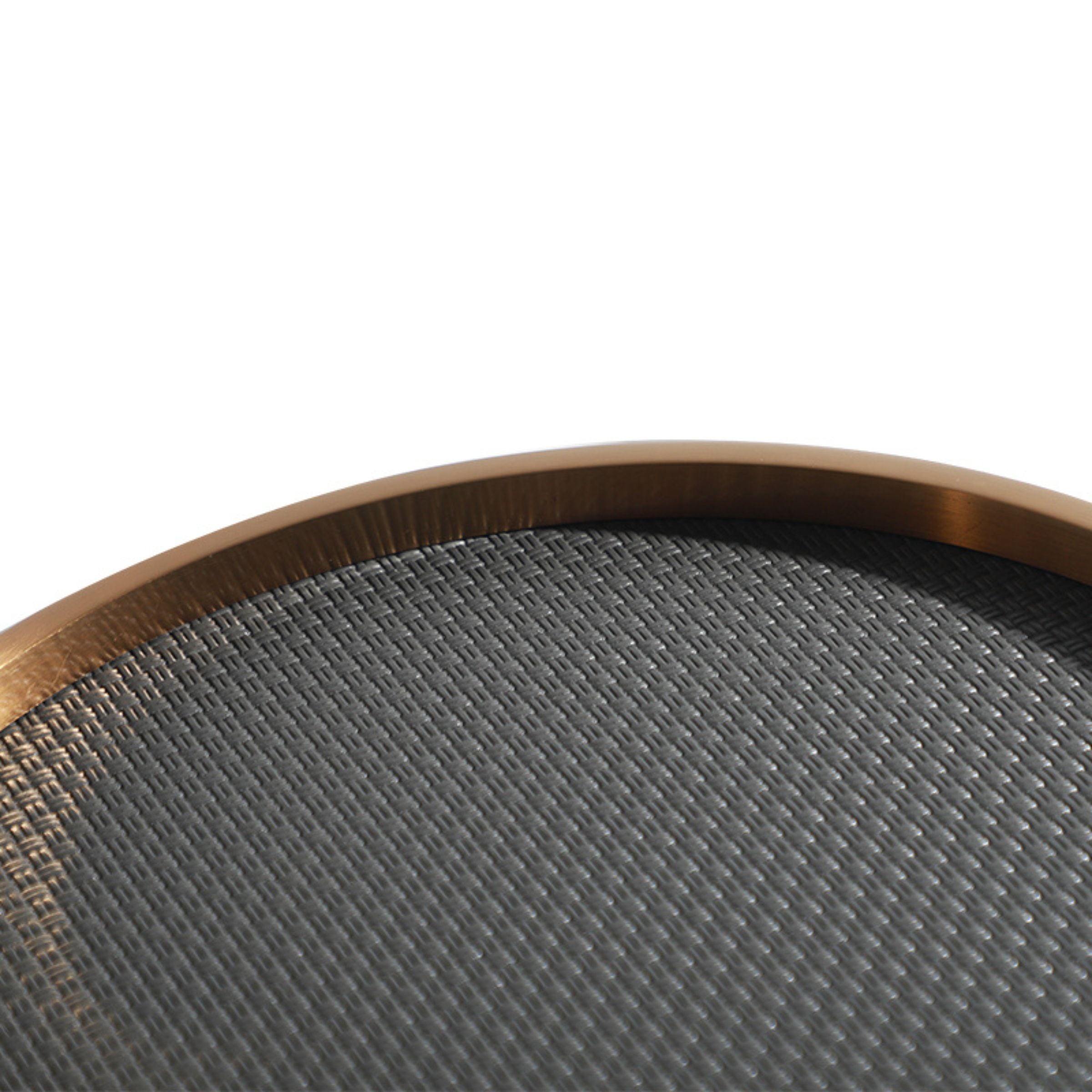 GREY ROUND TRAY DT200745L -  Trays - ebarza Furniture UAE | Shop Modern Furniture in Abu Dhabi & Dubai - مفروشات ايبازرا في الامارات | تسوق اثاث عصري وديكورات مميزة في دبي وابوظبي