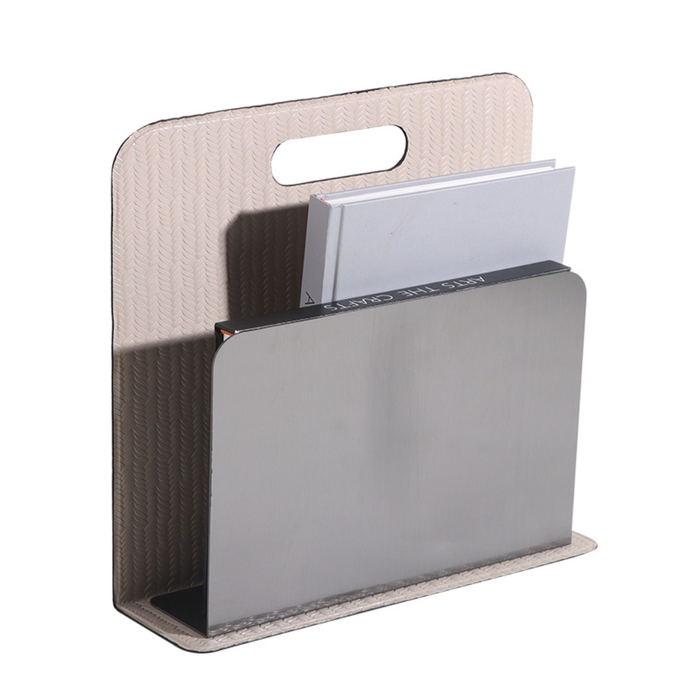 BLACK & BEIGE MAGAZINE RACK DW200850A -  Bookends - ebarza Furniture UAE | Shop Modern Furniture in Abu Dhabi & Dubai - مفروشات ايبازرا في الامارات | تسوق اثاث عصري وديكورات مميزة في دبي وابوظبي