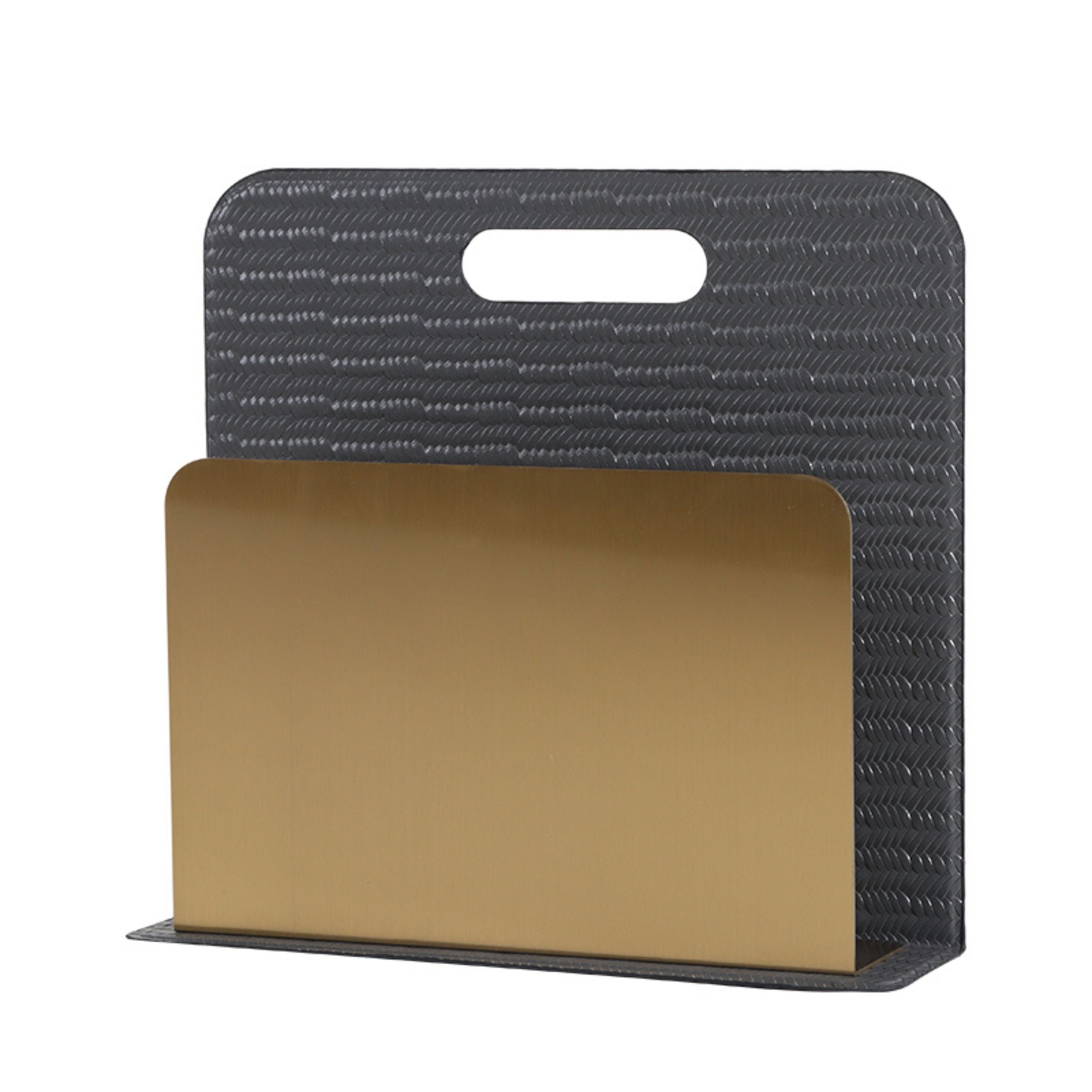 GREY & TITANIUM GOLD MAGAZINE RACK DW200850B -  Bookends - ebarza Furniture UAE | Shop Modern Furniture in Abu Dhabi & Dubai - مفروشات ايبازرا في الامارات | تسوق اثاث عصري وديكورات مميزة في دبي وابوظبي