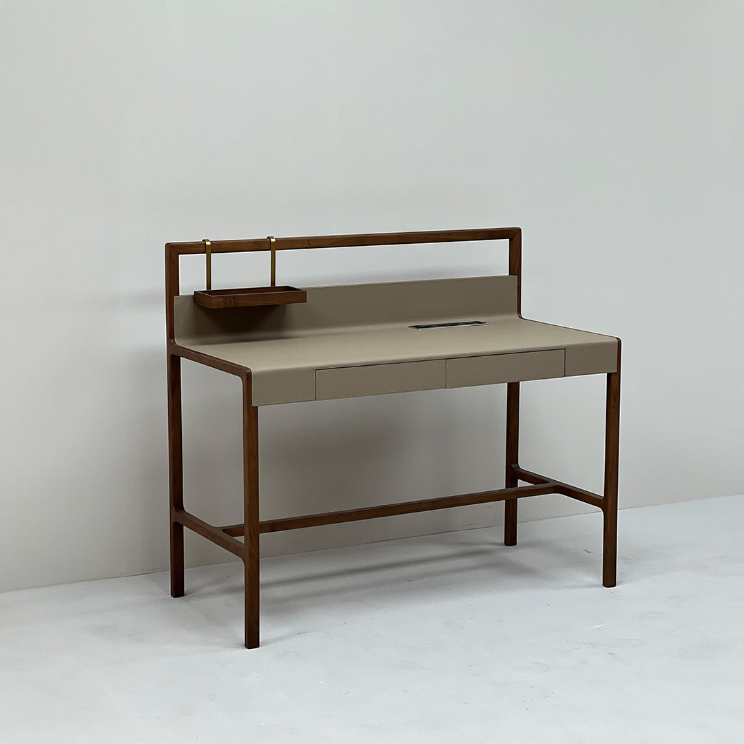 Pre-order 35 Days Delivery - Dark Walnut Wooden Desk JK-J12 -  Office Desks - ebarza Furniture UAE | Shop Modern Furniture in Abu Dhabi & Dubai - مفروشات ايبازرا في الامارات | تسوق اثاث عصري وديكورات مميزة في دبي وابوظبي