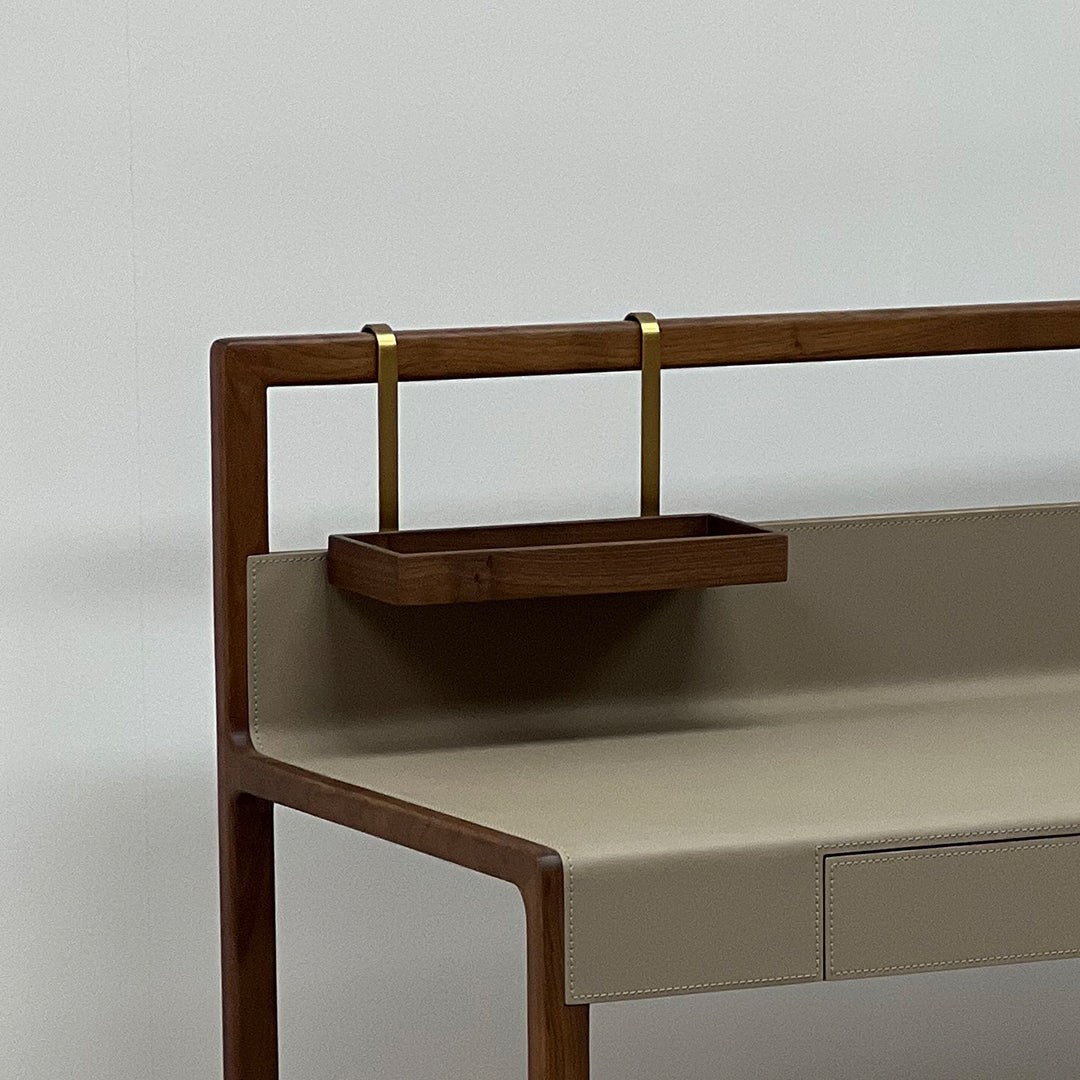 Pre-order 35 Days Delivery - Dark Walnut Wooden Desk JK-J12 -  Office Desks - ebarza Furniture UAE | Shop Modern Furniture in Abu Dhabi & Dubai - مفروشات ايبازرا في الامارات | تسوق اثاث عصري وديكورات مميزة في دبي وابوظبي