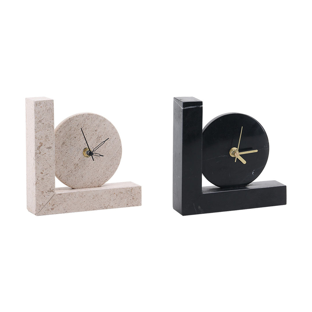 Desktop Clock Sculpture - KQ3001A -  Home Decor Figurines - ebarza Furniture UAE | Shop Modern Furniture in Abu Dhabi & Dubai - مفروشات ايبازرا في الامارات | تسوق اثاث عصري وديكورات مميزة في دبي وابوظبي