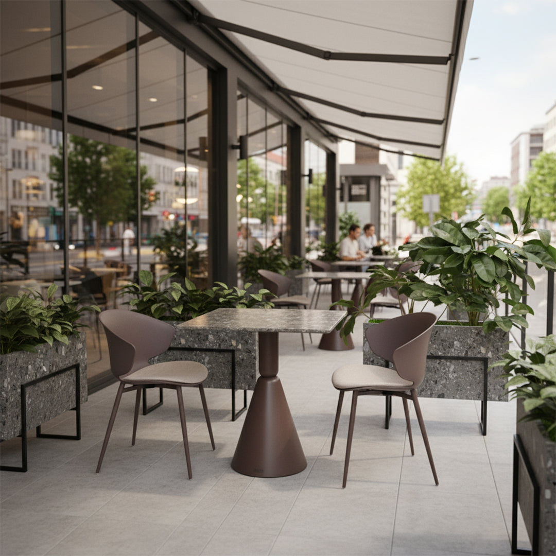 Dining Chair 90Chair-Coffee -  Chairs - ebarza Furniture UAE | Shop Modern Furniture in Abu Dhabi & Dubai - مفروشات ايبازرا في الامارات | تسوق اثاث عصري وديكورات مميزة في دبي وابوظبي