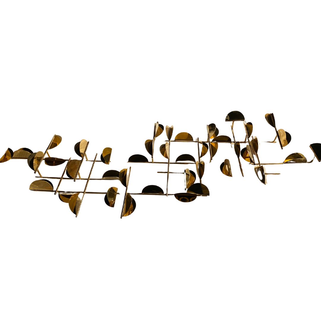 Display Item -  Golden Leaves Handcrafted Stainless Steel Artwork Z08019 Nakheel -  DISPLAY ITEM - ebarza Furniture UAE | Shop Modern Furniture in Abu Dhabi & Dubai - مفروشات ايبازرا في الامارات | تسوق اثاث عصري وديكورات مميزة في دبي وابوظبي