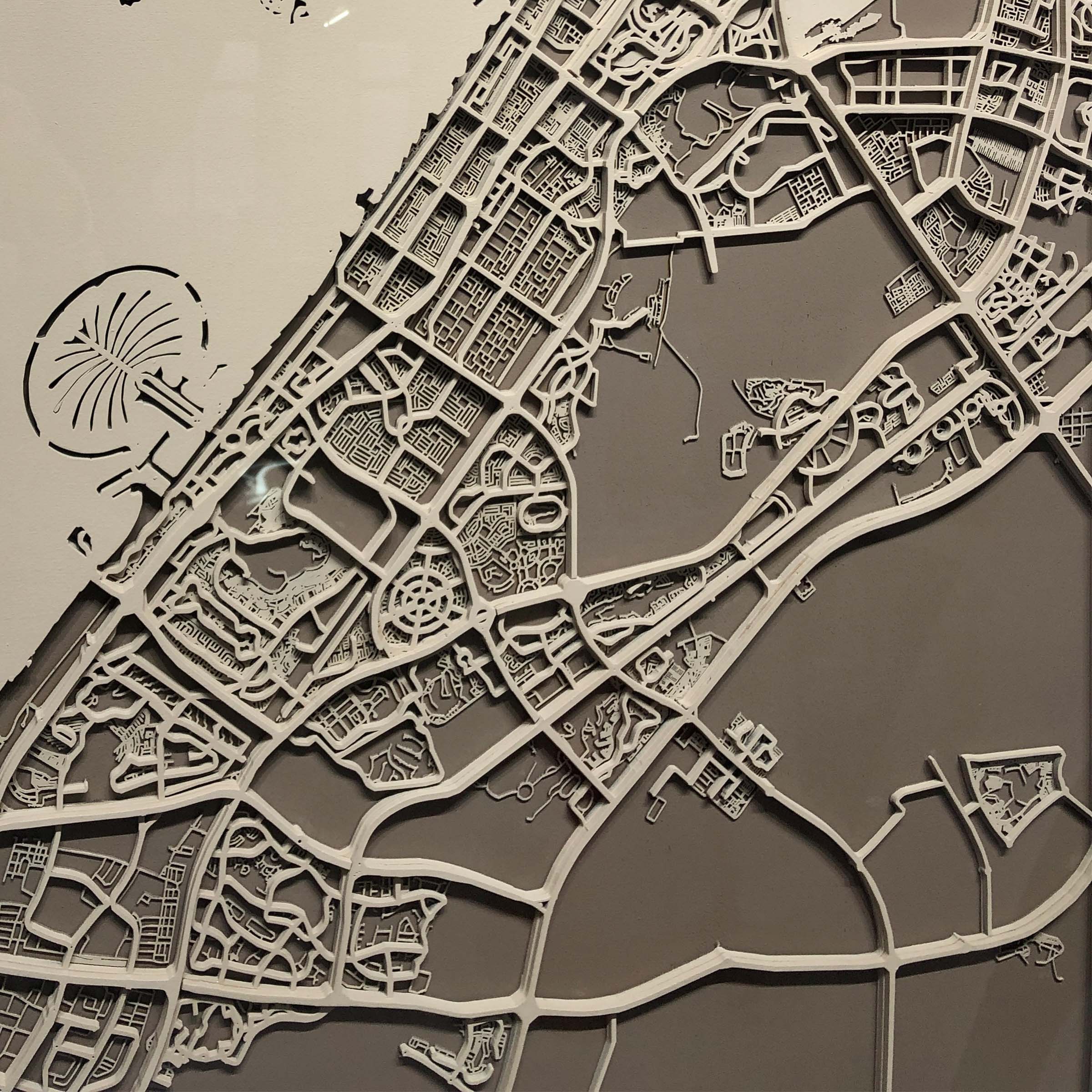 Dubai Map Handmade Painting W120*H120 CM 2309H0020-1-Dubai -  Paintings - ebarza Furniture UAE | Shop Modern Furniture in Abu Dhabi & Dubai - مفروشات ايبازرا في الامارات | تسوق اثاث عصري وديكورات مميزة في دبي وابوظبي