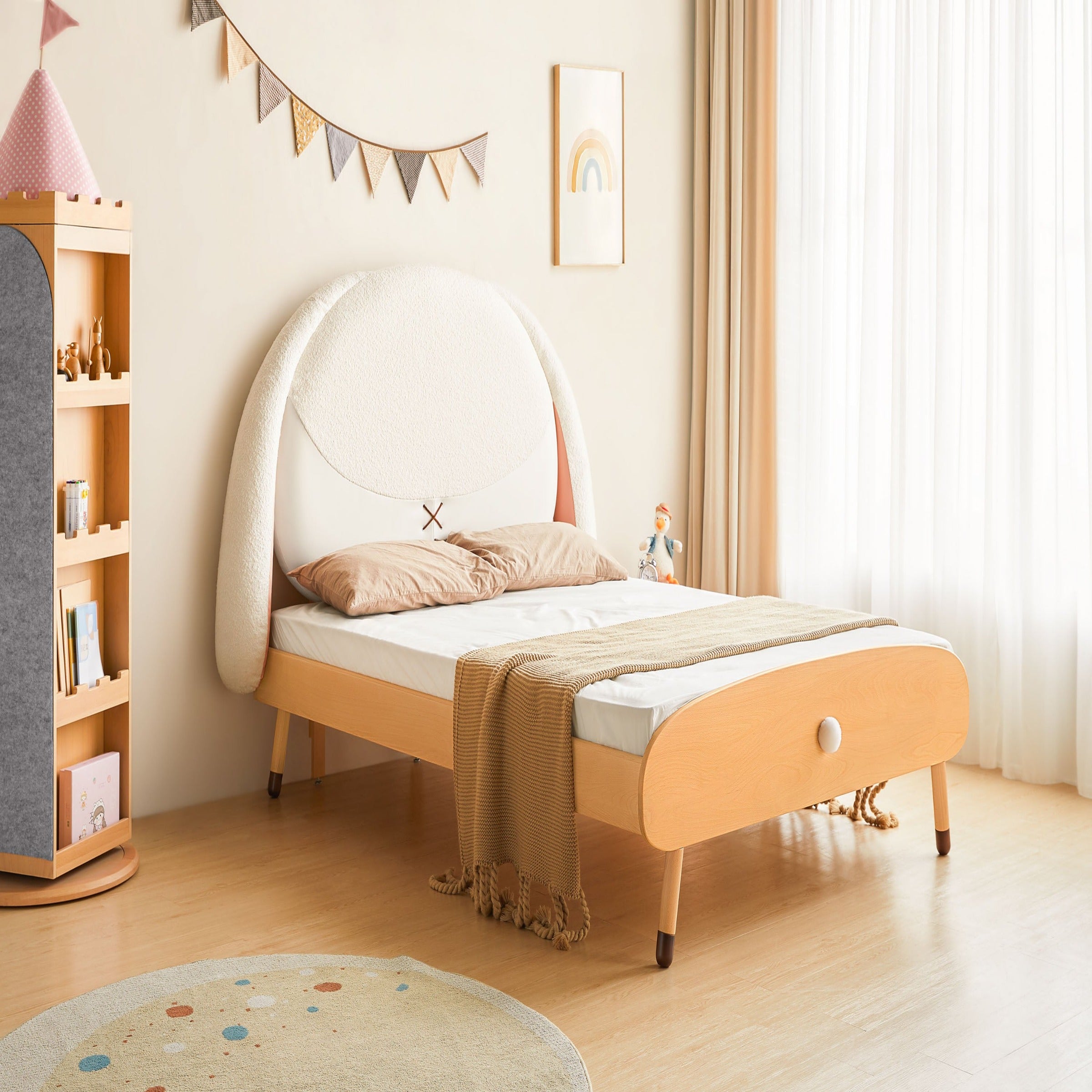KIDS Thumper the Bunny Wood BED E2111H -  Kids Beds - ebarza Furniture UAE | Shop Modern Furniture in Abu Dhabi & Dubai - مفروشات ايبازرا في الامارات | تسوق اثاث عصري وديكورات مميزة في دبي وابوظبي