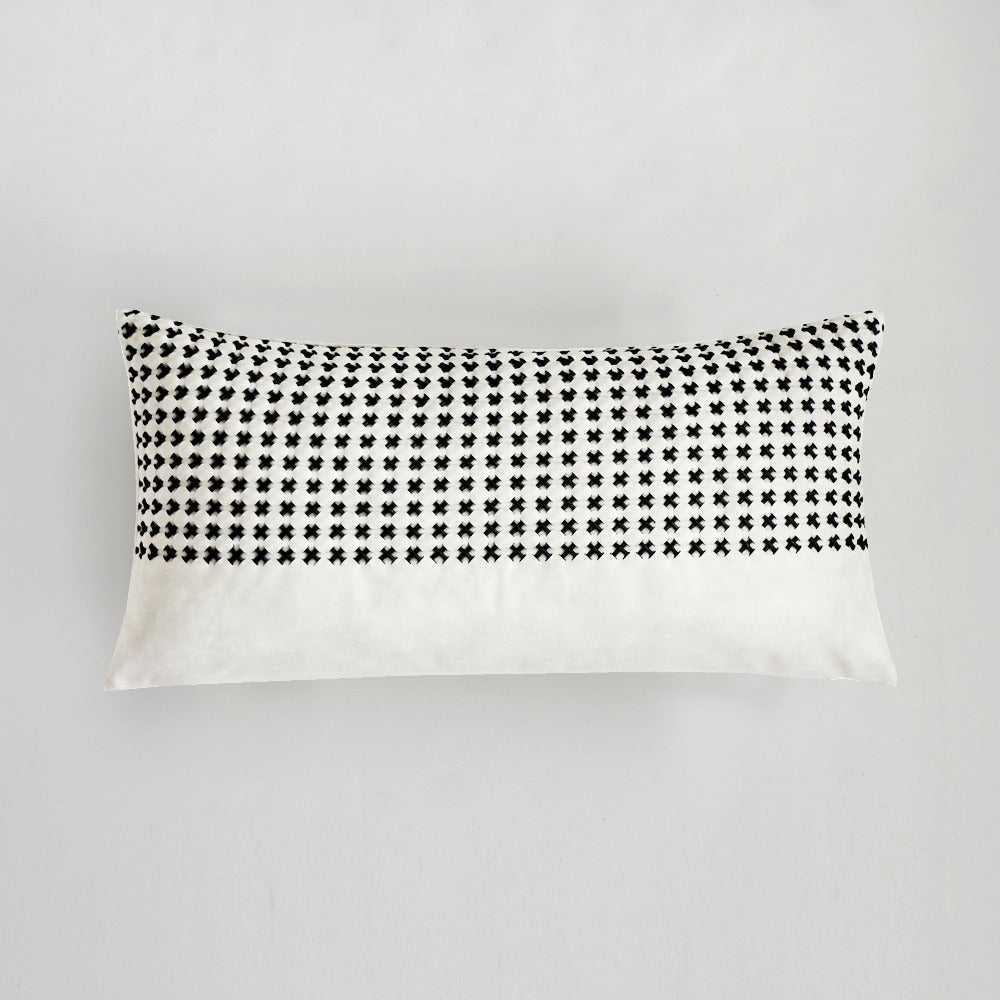 30*60 SKJG Pearl Faux Leather Cushion - ECC119 -  Cushions - ebarza Furniture UAE | Shop Modern Furniture in Abu Dhabi & Dubai - مفروشات ايبازرا في الامارات | تسوق اثاث عصري وديكورات مميزة في دبي وابوظبي