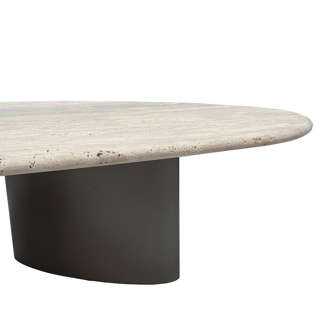 Pre-order 90 Days Delivery Ephesus Travertine Side Table - EB03ST -  Side Tables - ebarza Furniture UAE | Shop Modern Furniture in Abu Dhabi & Dubai - مفروشات ايبازرا في الامارات | تسوق اثاث عصري وديكورات مميزة في دبي وابوظبي