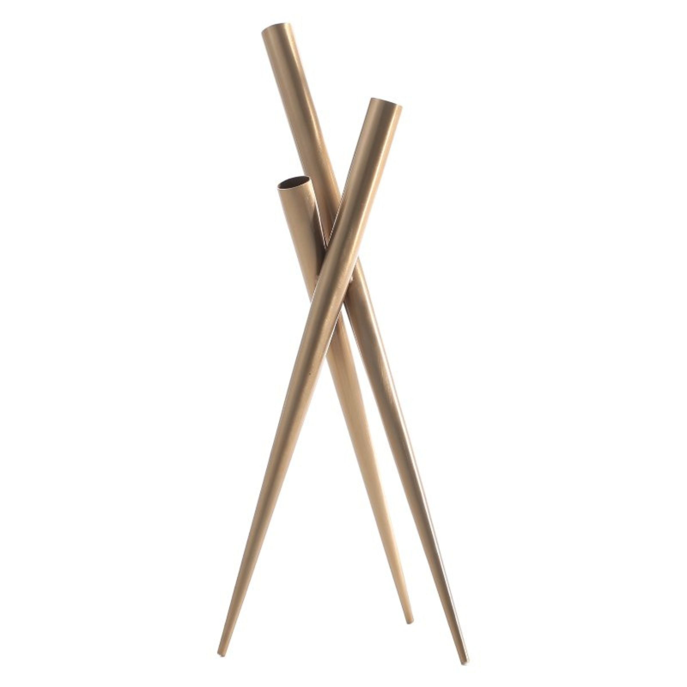GOLD IRON VASE F1076A -  Home Decor Figurines - ebarza Furniture UAE | Shop Modern Furniture in Abu Dhabi & Dubai - مفروشات ايبازرا في الامارات | تسوق اثاث عصري وديكورات مميزة في دبي وابوظبي