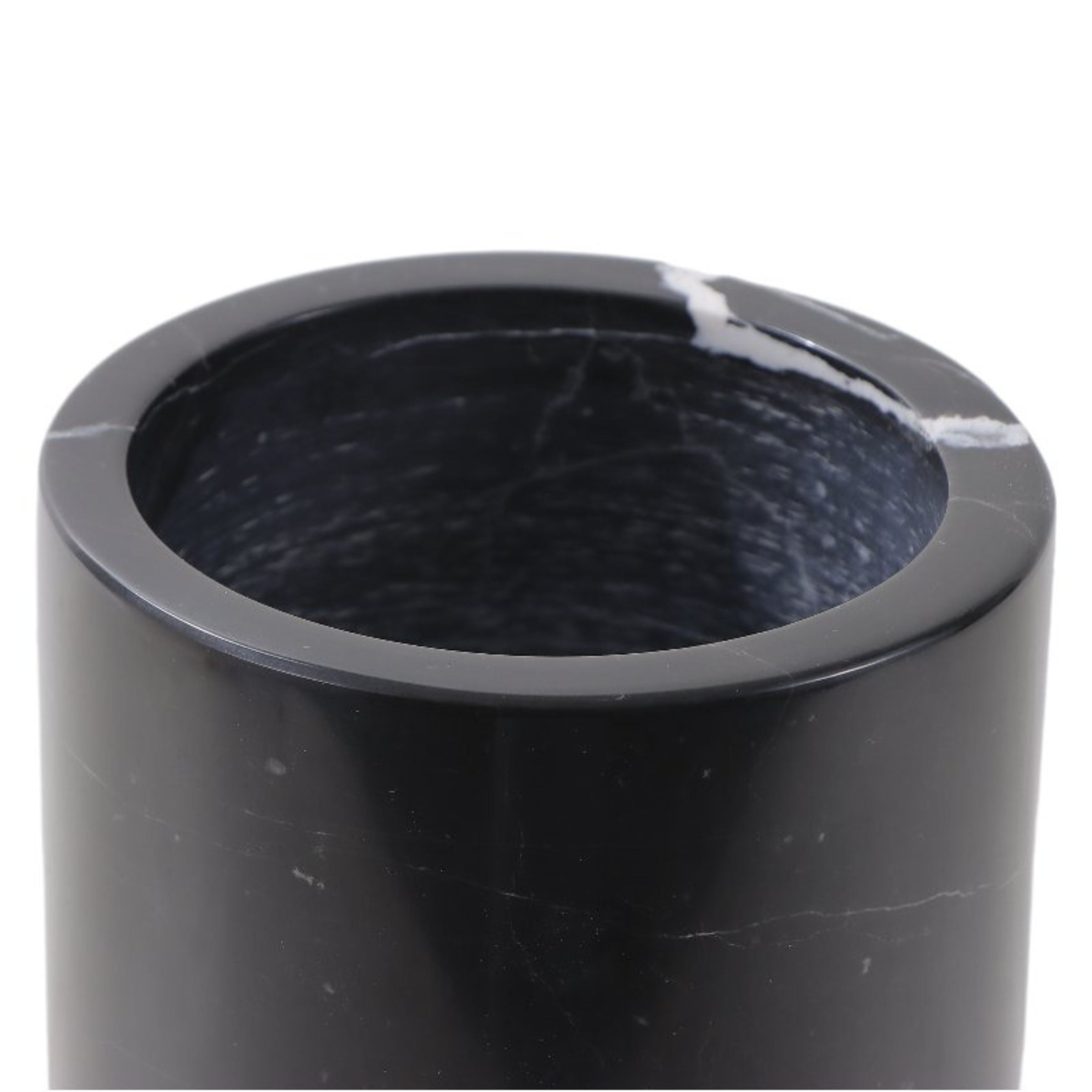 BLACK MARBLE VASE F1373A -  Vases - ebarza Furniture UAE | Shop Modern Furniture in Abu Dhabi & Dubai - مفروشات ايبازرا في الامارات | تسوق اثاث عصري وديكورات مميزة في دبي وابوظبي