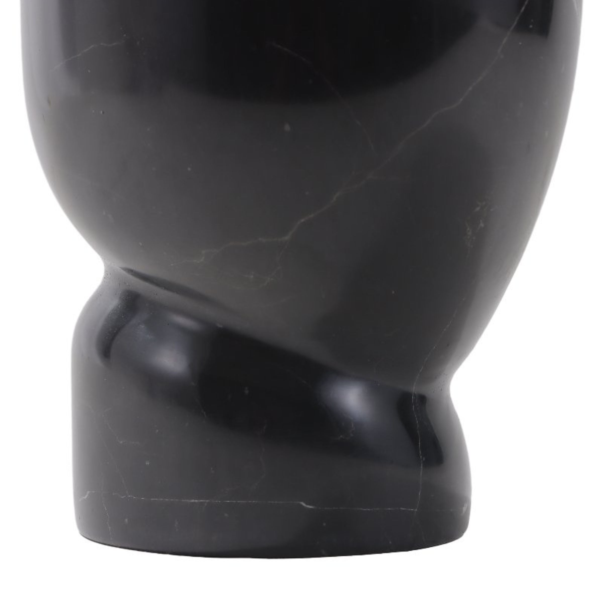 BLACK MARBLE VASE F1373A -  Vases - ebarza Furniture UAE | Shop Modern Furniture in Abu Dhabi & Dubai - مفروشات ايبازرا في الامارات | تسوق اثاث عصري وديكورات مميزة في دبي وابوظبي