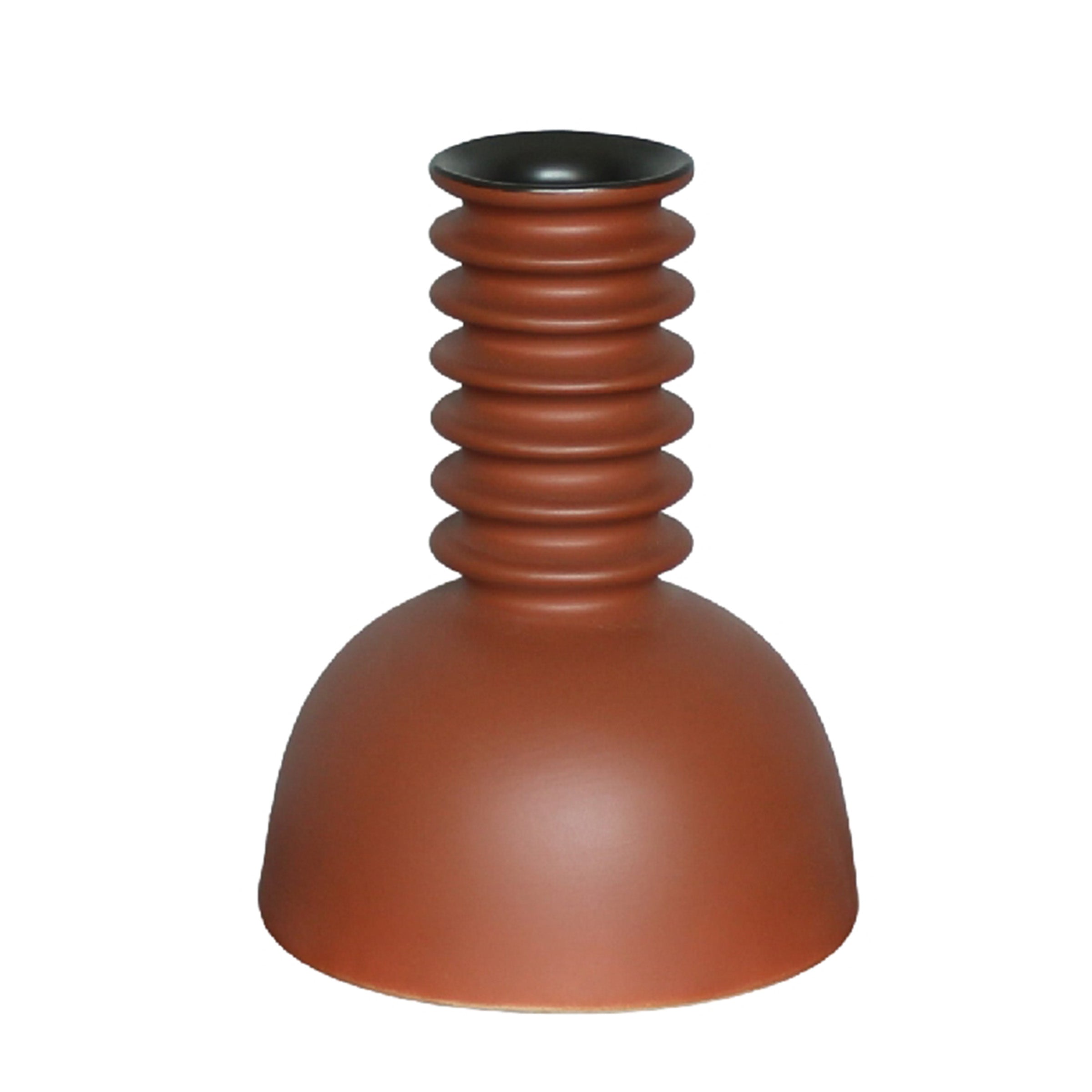 Unique Textured Brown Vase FCF21104-Clay -  Vases - ebarza Furniture UAE | Shop Modern Furniture in Abu Dhabi & Dubai - مفروشات ايبازرا في الامارات | تسوق اثاث عصري وديكورات مميزة في دبي وابوظبي