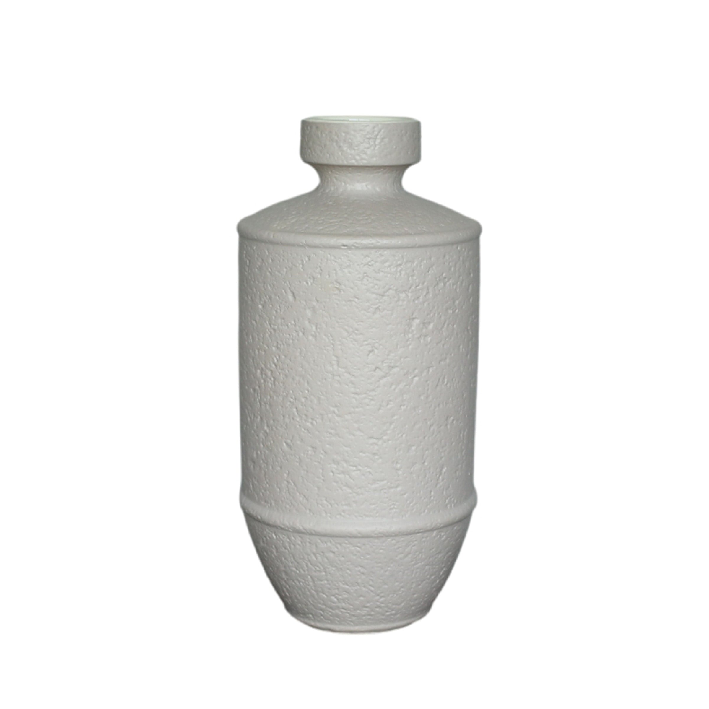 Artisan Treasure Handcrafted Beige Vase FCFW23008 -  Vases - ebarza Furniture UAE | Shop Modern Furniture in Abu Dhabi & Dubai - مفروشات ايبازرا في الامارات | تسوق اثاث عصري وديكورات مميزة في دبي وابوظبي