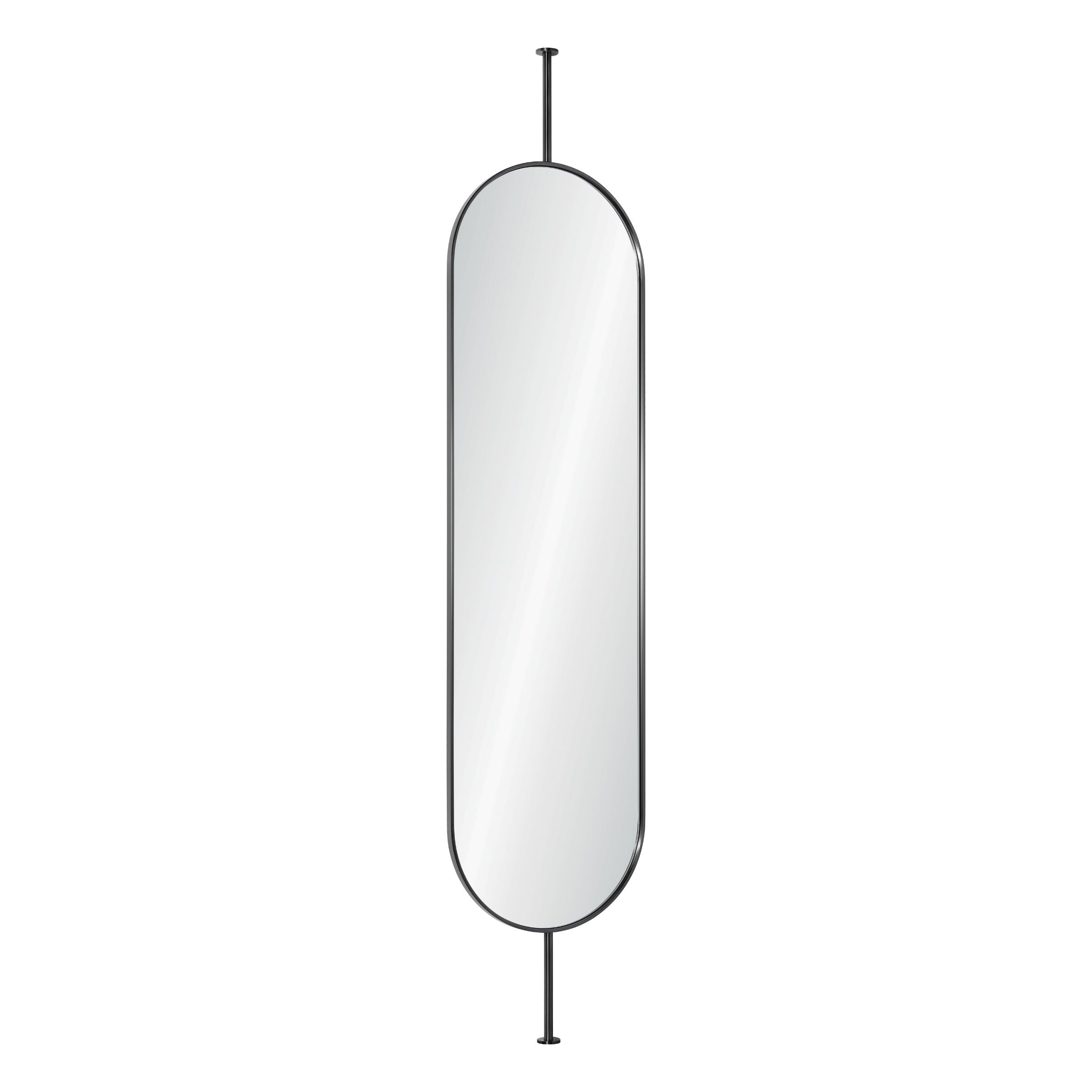 Floor Mirror Black Stainless Steel  Frame  OA-9357-B -  Mirrors - ebarza Furniture UAE | Shop Modern Furniture in Abu Dhabi & Dubai - مفروشات ايبازرا في الامارات | تسوق اثاث عصري وديكورات مميزة في دبي وابوظبي