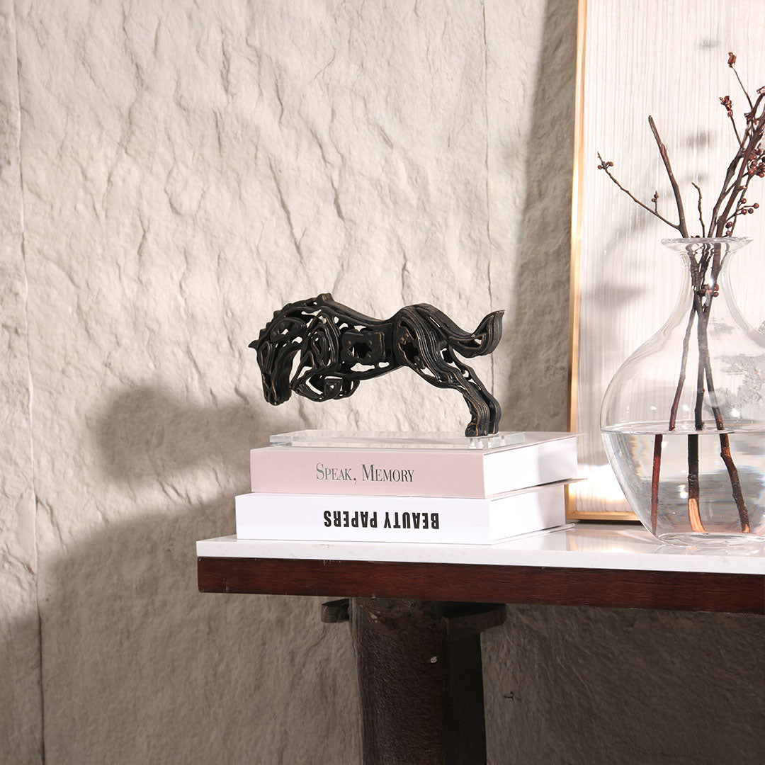 Flying Horse Sculpture - KA3109 -  Home Decor Figurines - ebarza Furniture UAE | Shop Modern Furniture in Abu Dhabi & Dubai - مفروشات ايبازرا في الامارات | تسوق اثاث عصري وديكورات مميزة في دبي وابوظبي