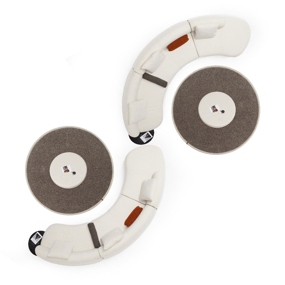 Teddy Curved 2-Seater Module - SF061-B -  Sofas - ebarza Furniture UAE | Shop Modern Furniture in Abu Dhabi & Dubai - مفروشات ايبازرا في الامارات | تسوق اثاث عصري وديكورات مميزة في دبي وابوظبي