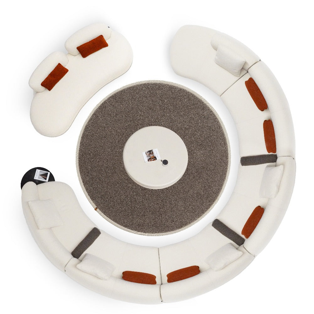 Teddy Curved 2-Seater Module - SF061-B -  Sofas - ebarza Furniture UAE | Shop Modern Furniture in Abu Dhabi & Dubai - مفروشات ايبازرا في الامارات | تسوق اثاث عصري وديكورات مميزة في دبي وابوظبي