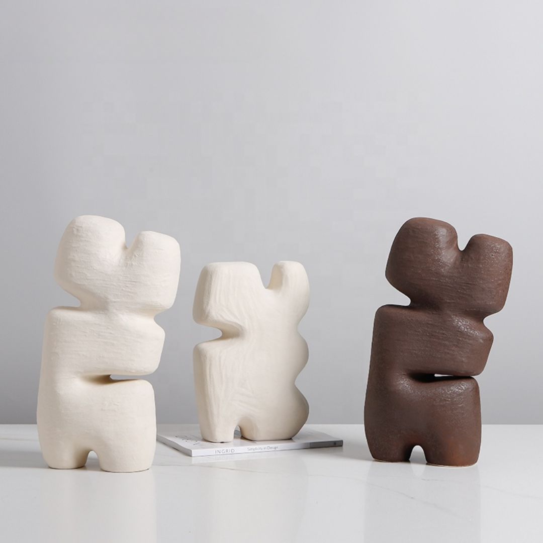 Geometric Layer Block B-Beige FD-D23008B -  Home Decor Figurines - ebarza Furniture UAE | Shop Modern Furniture in Abu Dhabi & Dubai - مفروشات ايبازرا في الامارات | تسوق اثاث عصري وديكورات مميزة في دبي وابوظبي