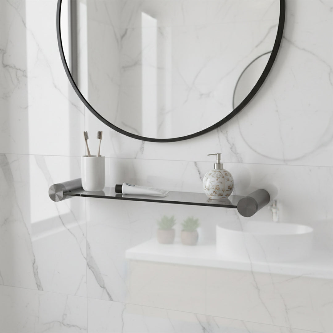Glass Shelf 901 07ABCG -  Bathroom Accessories - ebarza Furniture UAE | Shop Modern Furniture in Abu Dhabi & Dubai - مفروشات ايبازرا في الامارات | تسوق اثاث عصري وديكورات مميزة في دبي وابوظبي