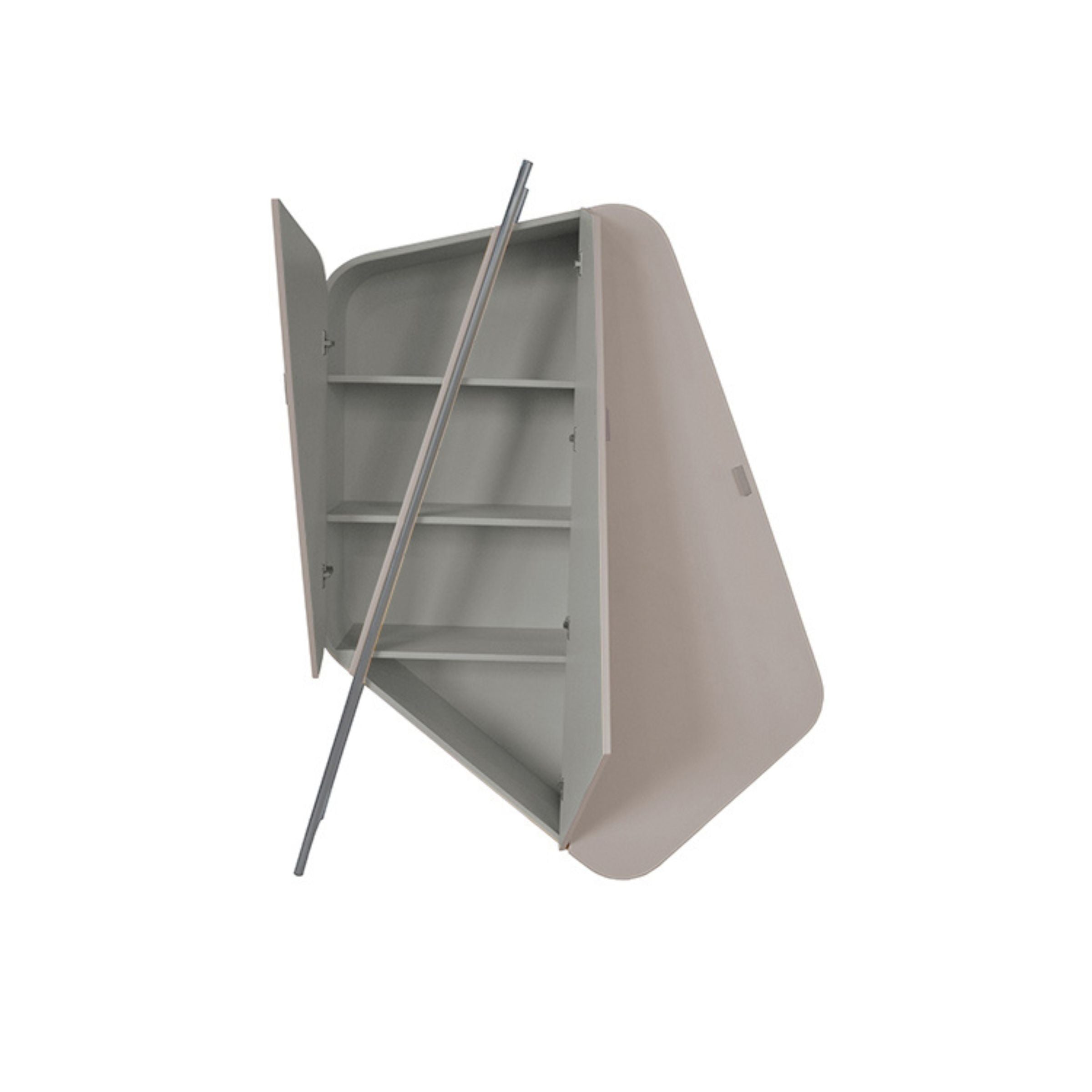 Irragular Shape Highboard / Sideboard Unit Mycroft Gray Saddle Leather and  Stainless Steel MLL-T45 -  Cabinets - ebarza Furniture UAE | Shop Modern Furniture in Abu Dhabi & Dubai - مفروشات ايبازرا في الامارات | تسوق اثاث عصري وديكورات مميزة في دبي وابوظبي