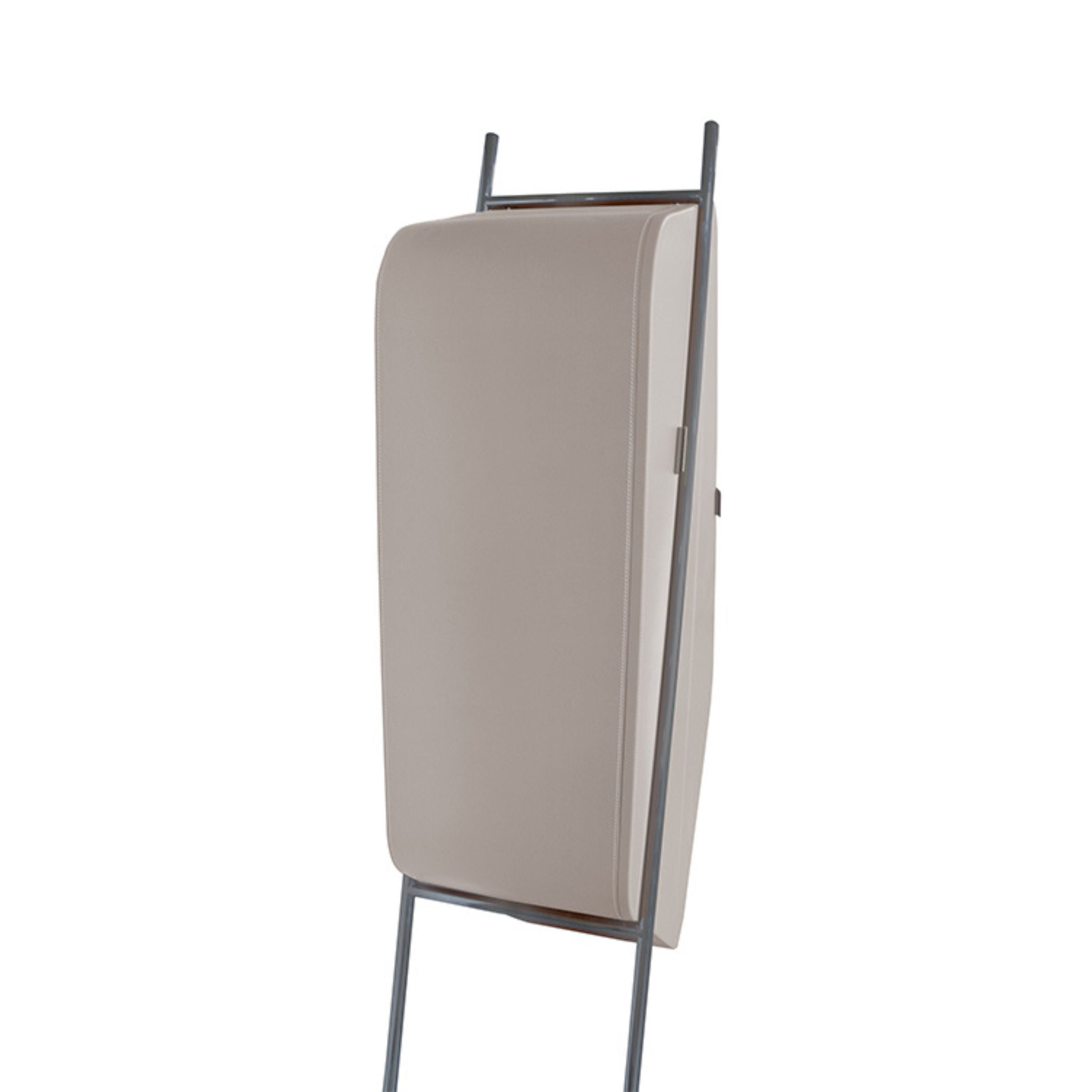 Irragular Shape Highboard / Sideboard Unit Mycroft Gray Saddle Leather and  Stainless Steel MLL-T45 -  Cabinets - ebarza Furniture UAE | Shop Modern Furniture in Abu Dhabi & Dubai - مفروشات ايبازرا في الامارات | تسوق اثاث عصري وديكورات مميزة في دبي وابوظبي