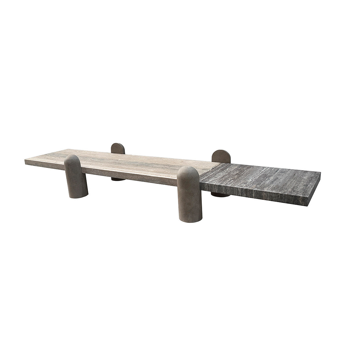 Pre-order 90 Days Delivery Grenoble Travertine Coffee Table - EB05CT -  Coffee tables - ebarza Furniture UAE | Shop Modern Furniture in Abu Dhabi & Dubai - مفروشات ايبازرا في الامارات | تسوق اثاث عصري وديكورات مميزة في دبي وابوظبي