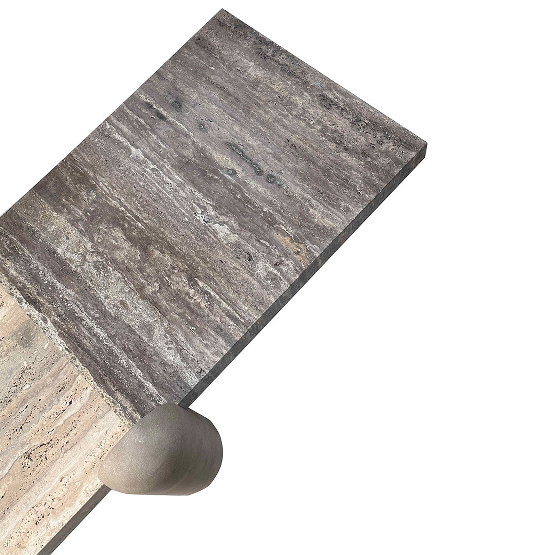 Pre-order 90 Days Delivery Grenoble Travertine Coffee Table - EB05CT -  Coffee tables - ebarza Furniture UAE | Shop Modern Furniture in Abu Dhabi & Dubai - مفروشات ايبازرا في الامارات | تسوق اثاث عصري وديكورات مميزة في دبي وابوظبي