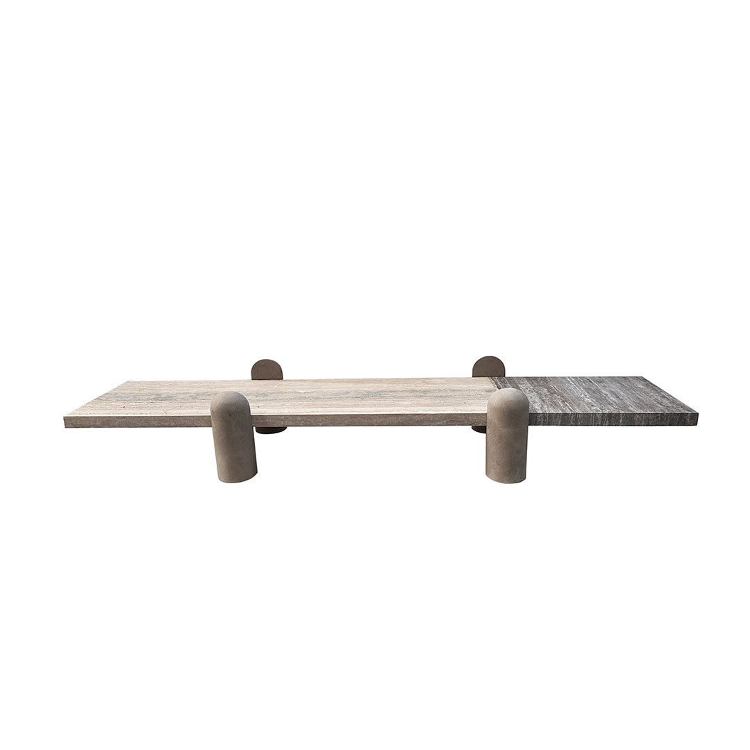 Pre-order 90 Days Delivery Grenoble Travertine Coffee Table - EB05CT -  Coffee tables - ebarza Furniture UAE | Shop Modern Furniture in Abu Dhabi & Dubai - مفروشات ايبازرا في الامارات | تسوق اثاث عصري وديكورات مميزة في دبي وابوظبي
