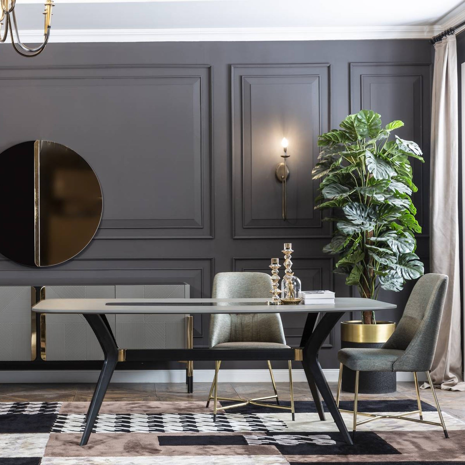 Display Item - Grey Dining Table  Diva015-DtYAS -  DISPLAY ITEM - ebarza Furniture UAE | Shop Modern Furniture in Abu Dhabi & Dubai - مفروشات ايبازرا في الامارات | تسوق اثاث عصري وديكورات مميزة في دبي وابوظبي