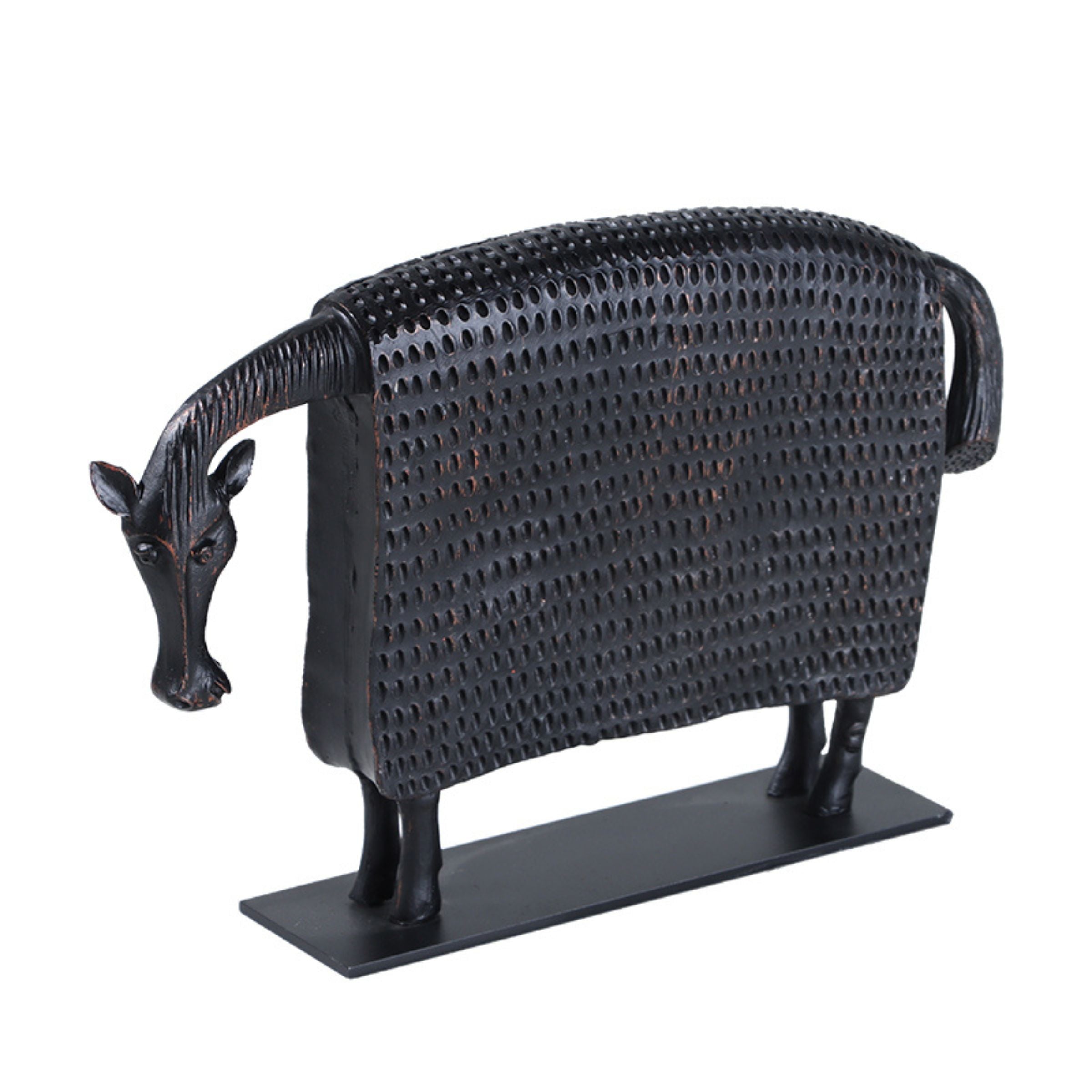 COW FIGURINE H1293B -  Home Decor Figurines - ebarza Furniture UAE | Shop Modern Furniture in Abu Dhabi & Dubai - مفروشات ايبازرا في الامارات | تسوق اثاث عصري وديكورات مميزة في دبي وابوظبي
