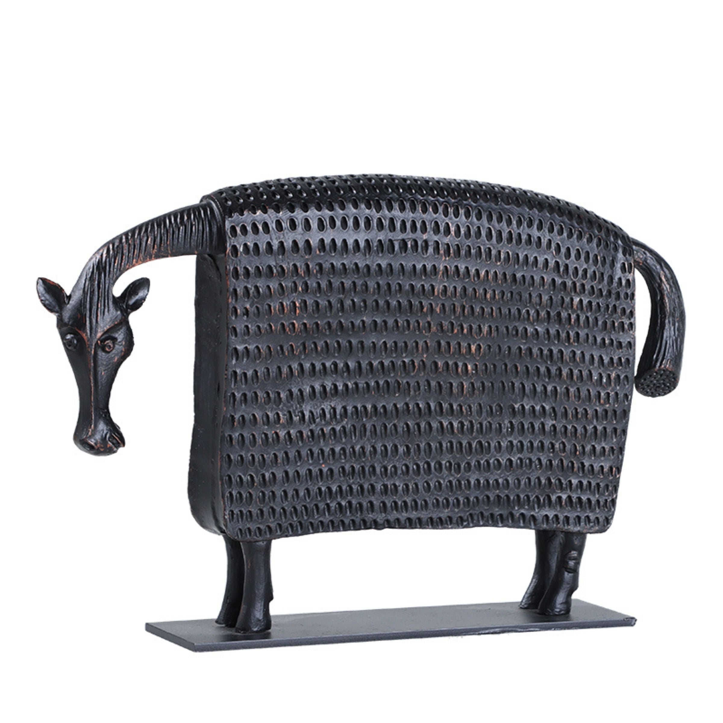 COW FIGURINE H1293B -  Home Decor Figurines - ebarza Furniture UAE | Shop Modern Furniture in Abu Dhabi & Dubai - مفروشات ايبازرا في الامارات | تسوق اثاث عصري وديكورات مميزة في دبي وابوظبي