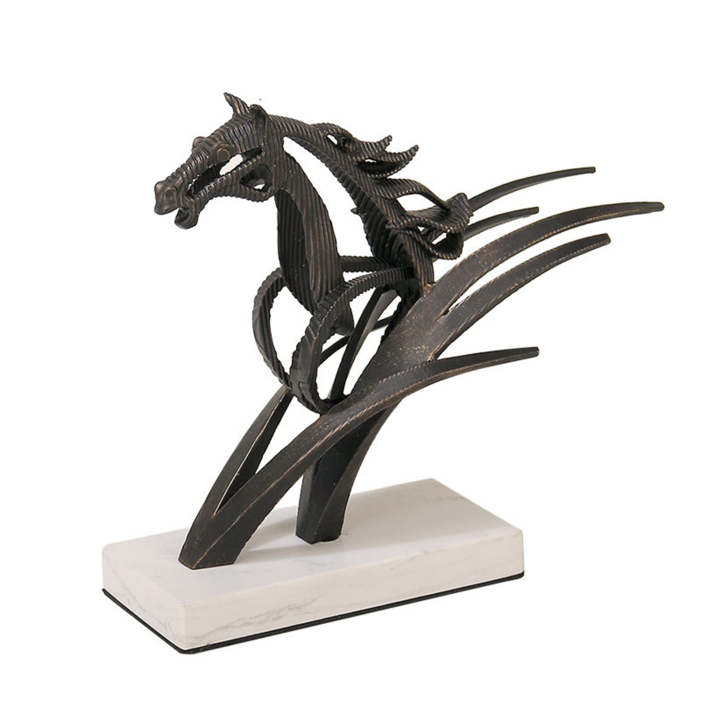GALLOPING HORSE STATUE  H1855S -  Home Decor Figurines - ebarza Furniture UAE | Shop Modern Furniture in Abu Dhabi & Dubai - مفروشات ايبازرا في الامارات | تسوق اثاث عصري وديكورات مميزة في دبي وابوظبي