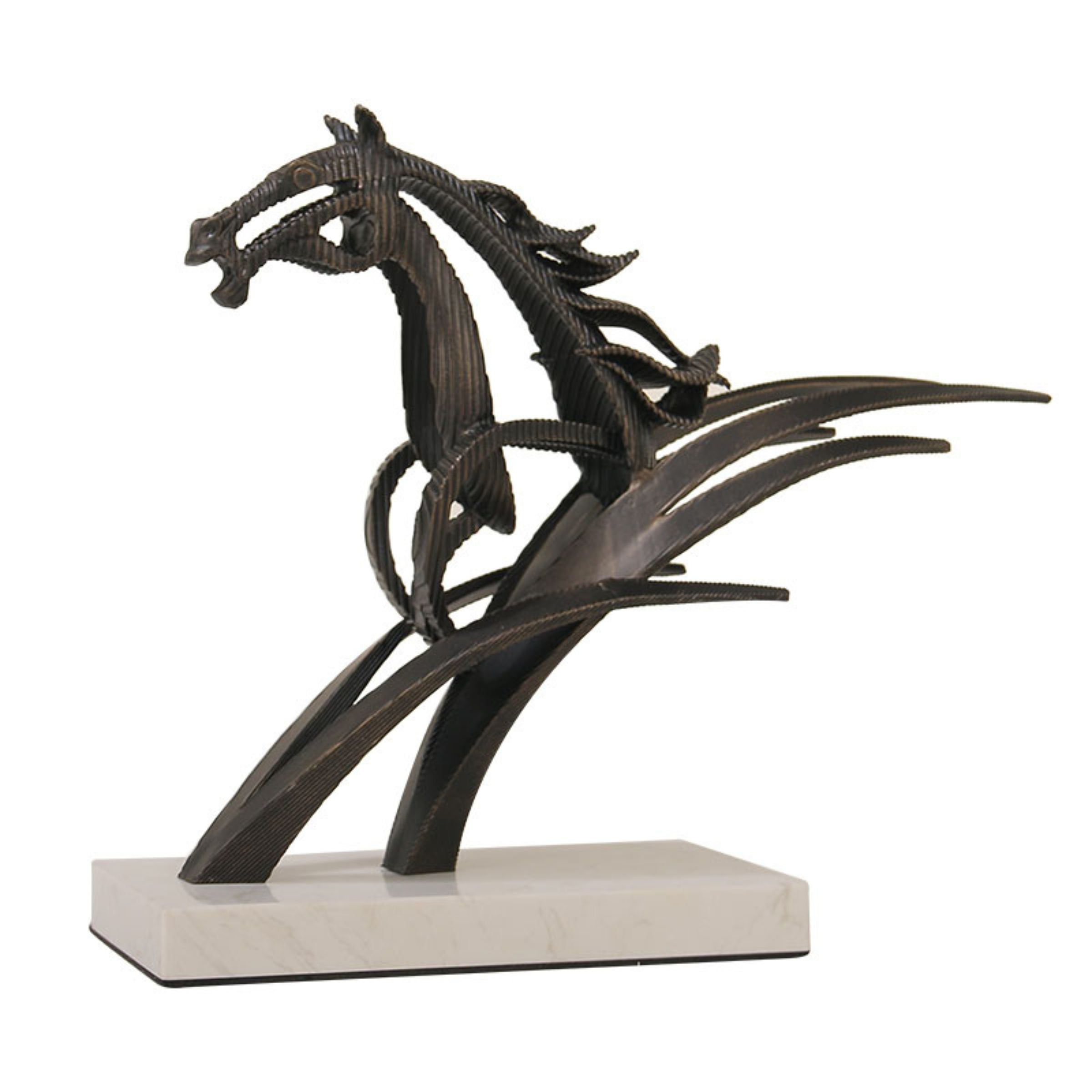GALLOPING HORSE STATUE  H1855S -  Home Decor Figurines - ebarza Furniture UAE | Shop Modern Furniture in Abu Dhabi & Dubai - مفروشات ايبازرا في الامارات | تسوق اثاث عصري وديكورات مميزة في دبي وابوظبي