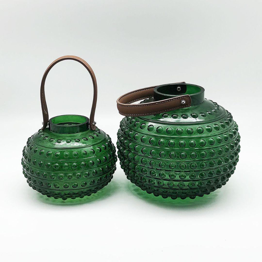 Handmade Balloton Glass Vase JP01171111DG - LARGE -  Vases - ebarza Furniture UAE | Shop Modern Furniture in Abu Dhabi & Dubai - مفروشات ايبازرا في الامارات | تسوق اثاث عصري وديكورات مميزة في دبي وابوظبي