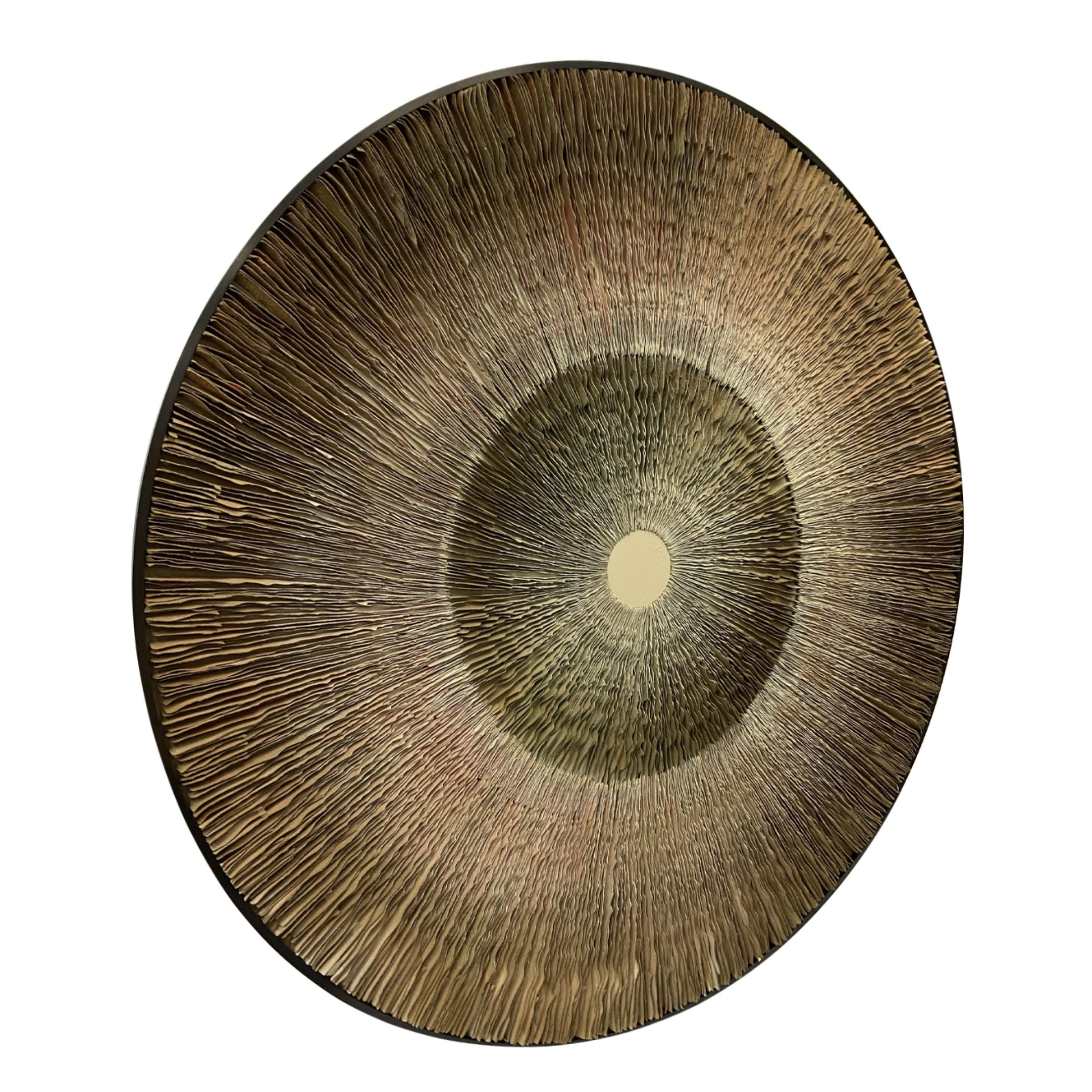 Handmade Paper Artwork Painting 120 Cm Diameter PCA-004 -  Paintings - ebarza Furniture UAE | Shop Modern Furniture in Abu Dhabi & Dubai - مفروشات ايبازرا في الامارات | تسوق اثاث عصري وديكورات مميزة في دبي وابوظبي