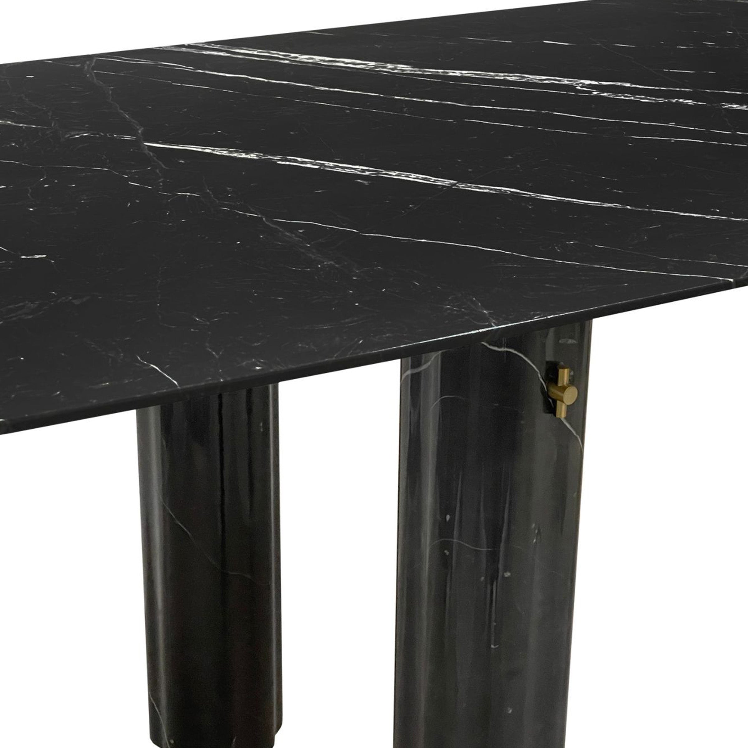 Harmony Natural Marble Dining table 419DT -  Dining Tables - ebarza Furniture UAE | Shop Modern Furniture in Abu Dhabi & Dubai - مفروشات ايبازرا في الامارات | تسوق اثاث عصري وديكورات مميزة في دبي وابوظبي